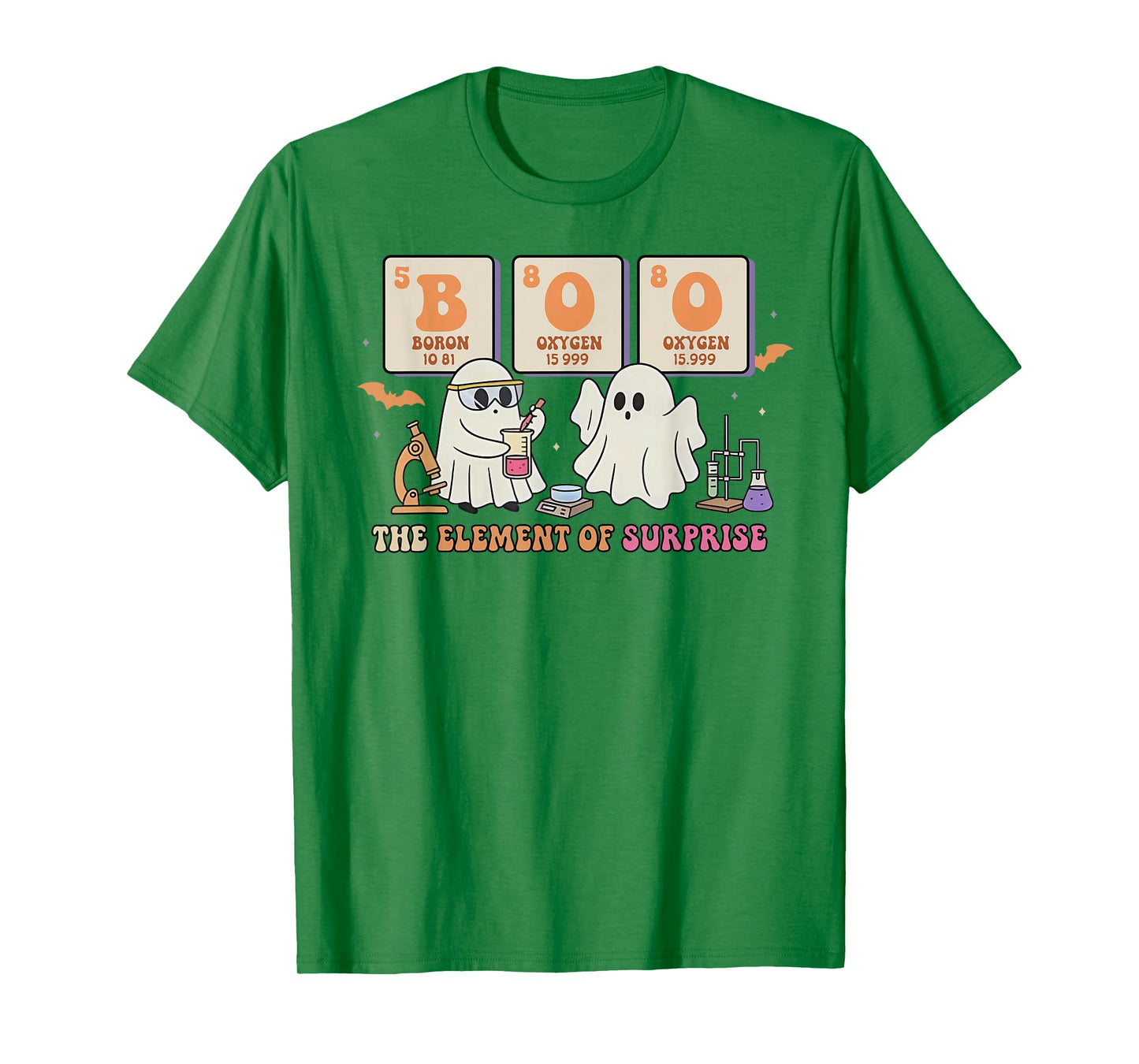 Boo The Element of Surprise - Science Halloween Ghost T-Shirt
