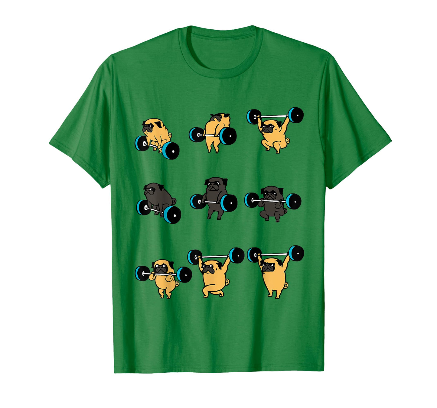 Lifting Pug Gym T- shirt by Huebucket T-Shirt
