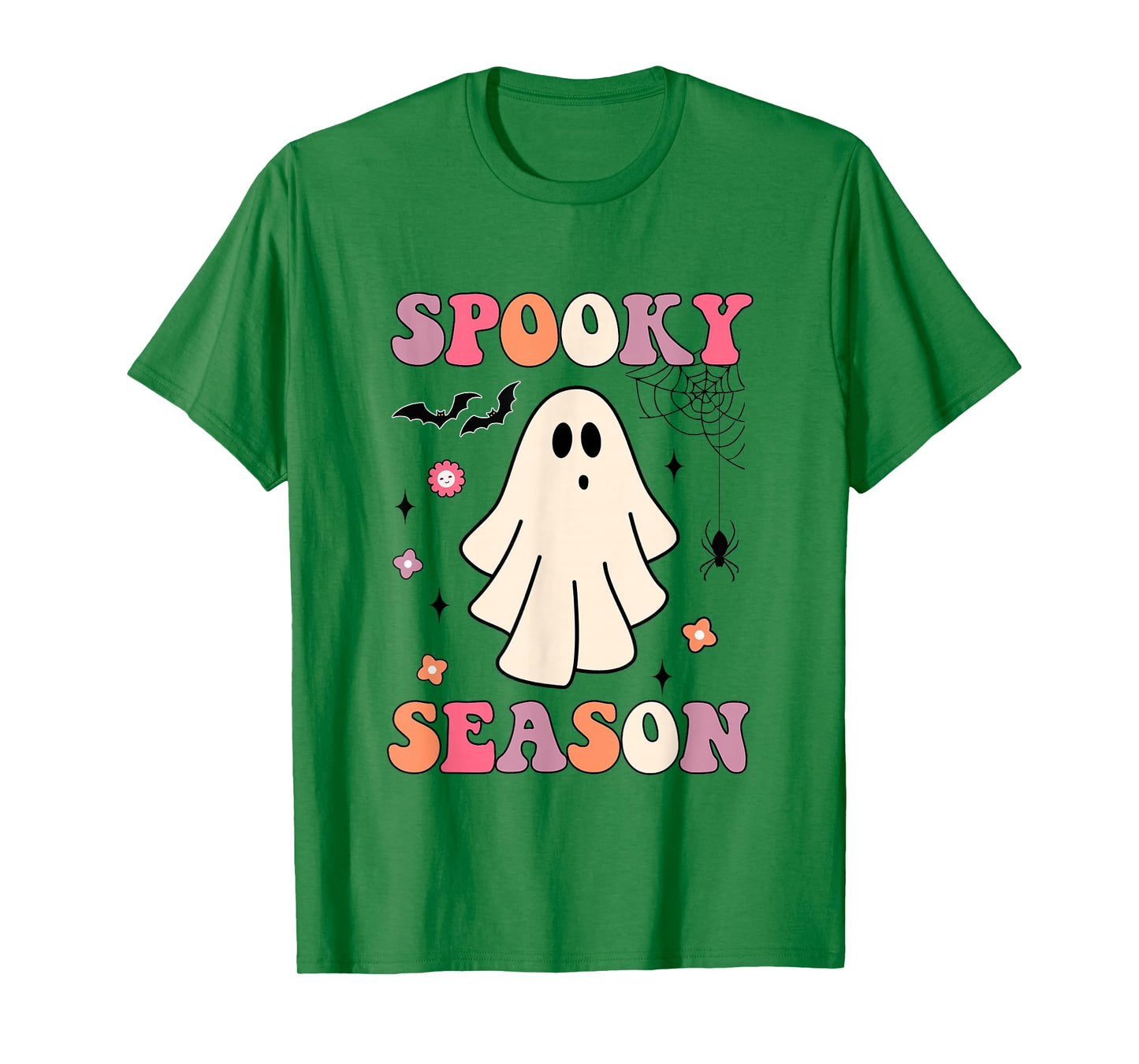 Groovy Halloween Cute Ghost Spooky Season T-Shirt