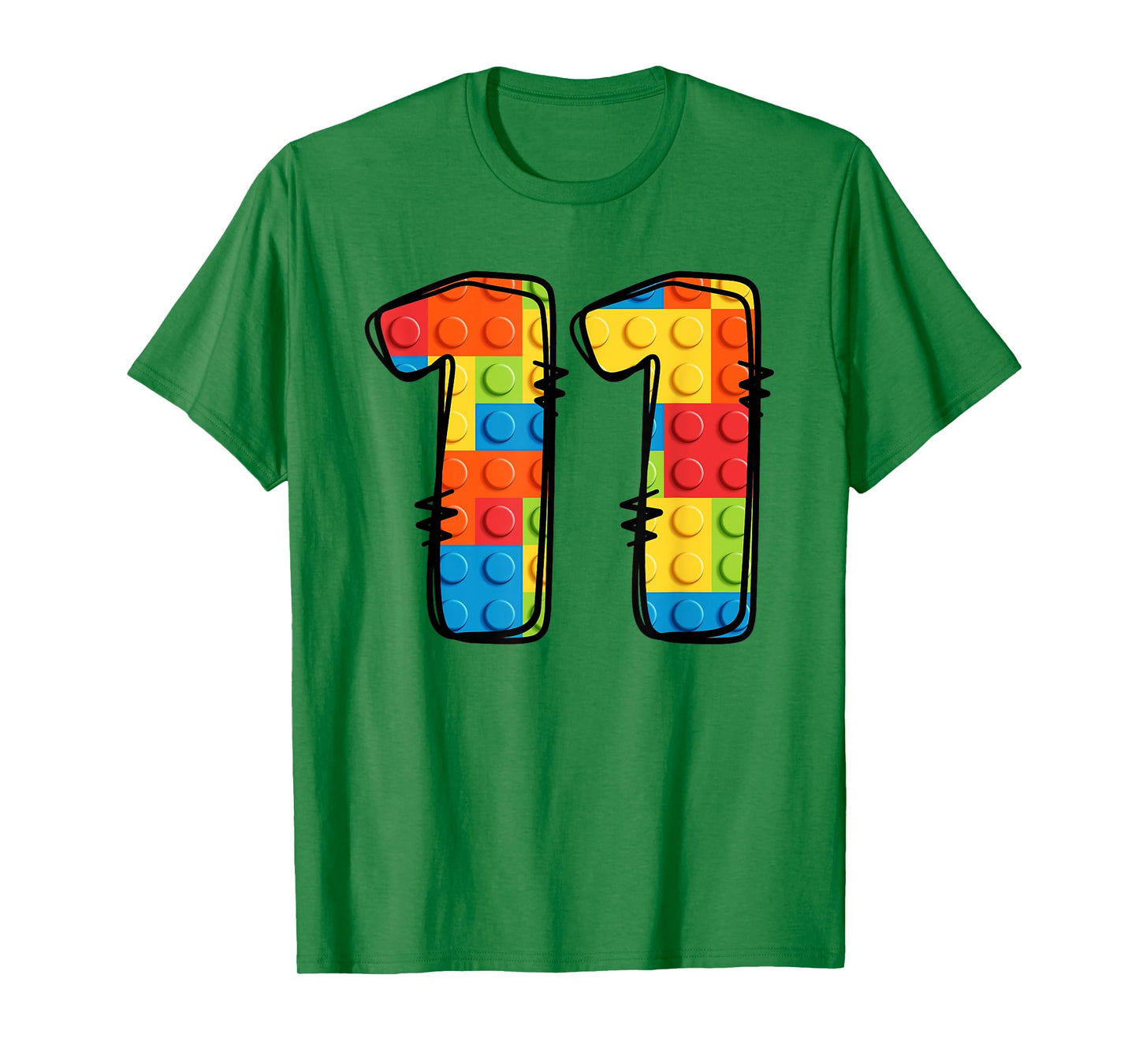 11 Year Old Blocks Building Master Builder 11th Birthday T-Shirt