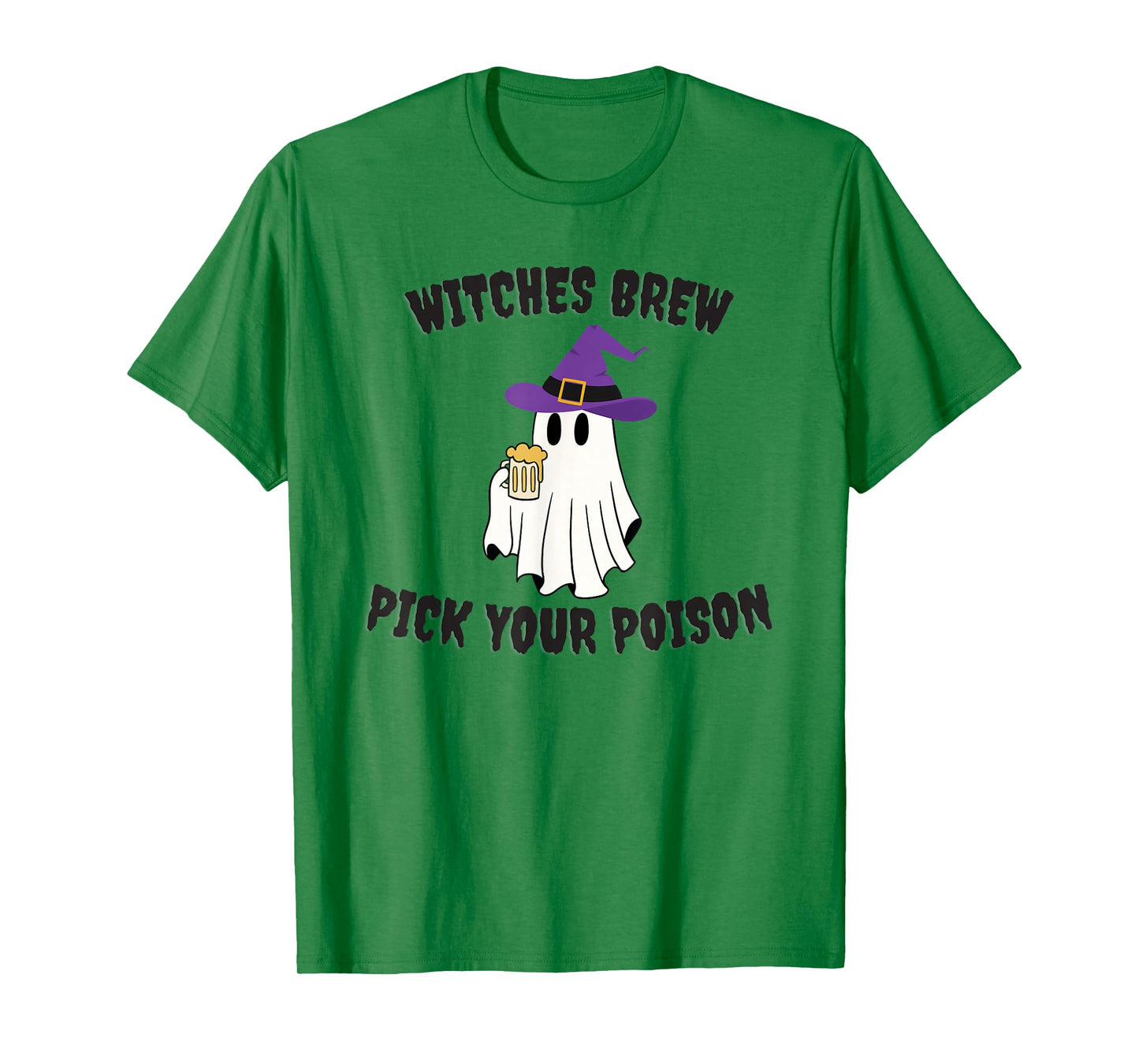 Witches Brew Halloween Ghost Drinking Beer Lovers T-Shirt