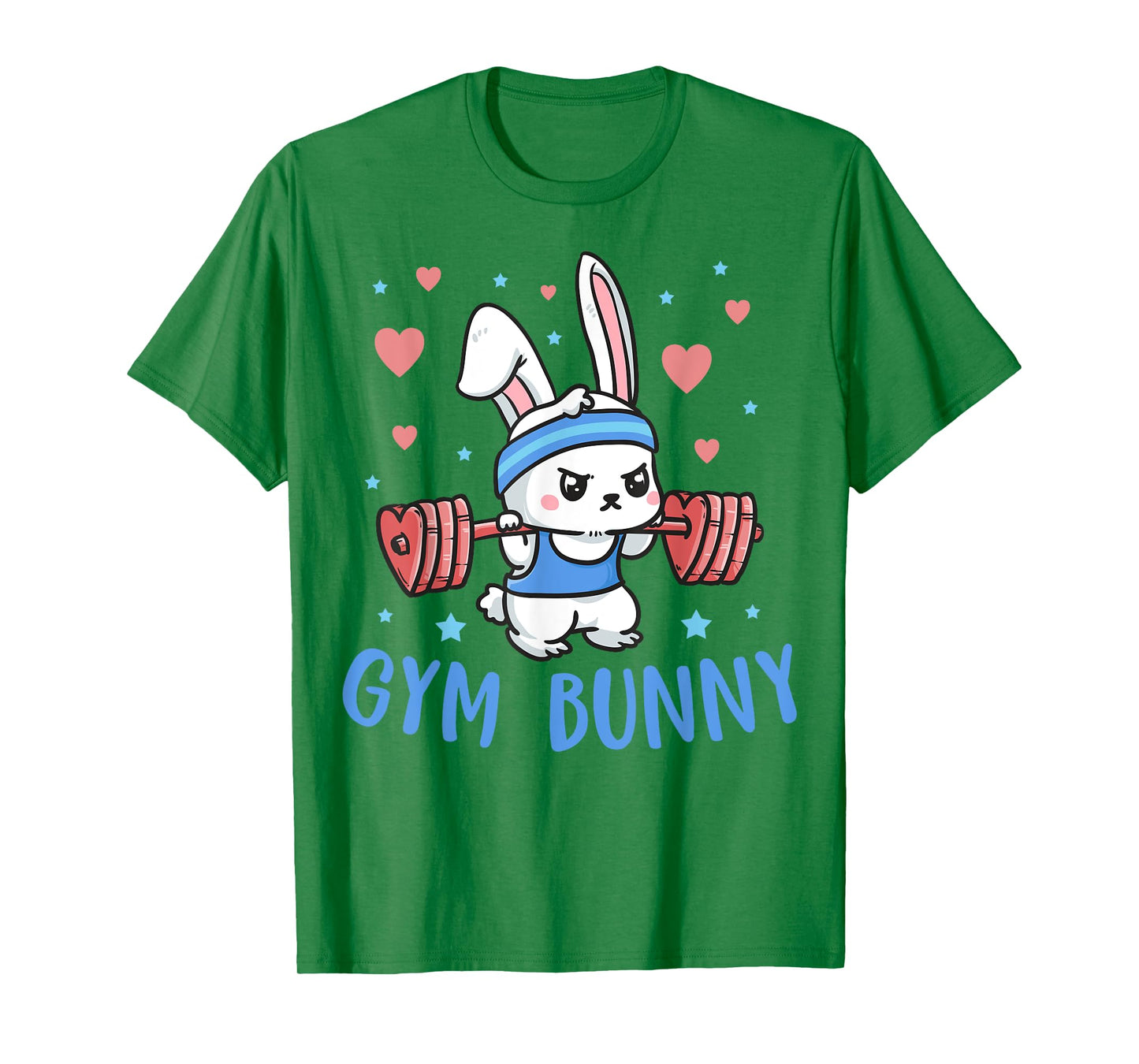 Gym Bunny Hearts Barbell Funny Workout Clothes Lift Weights T-Shirt