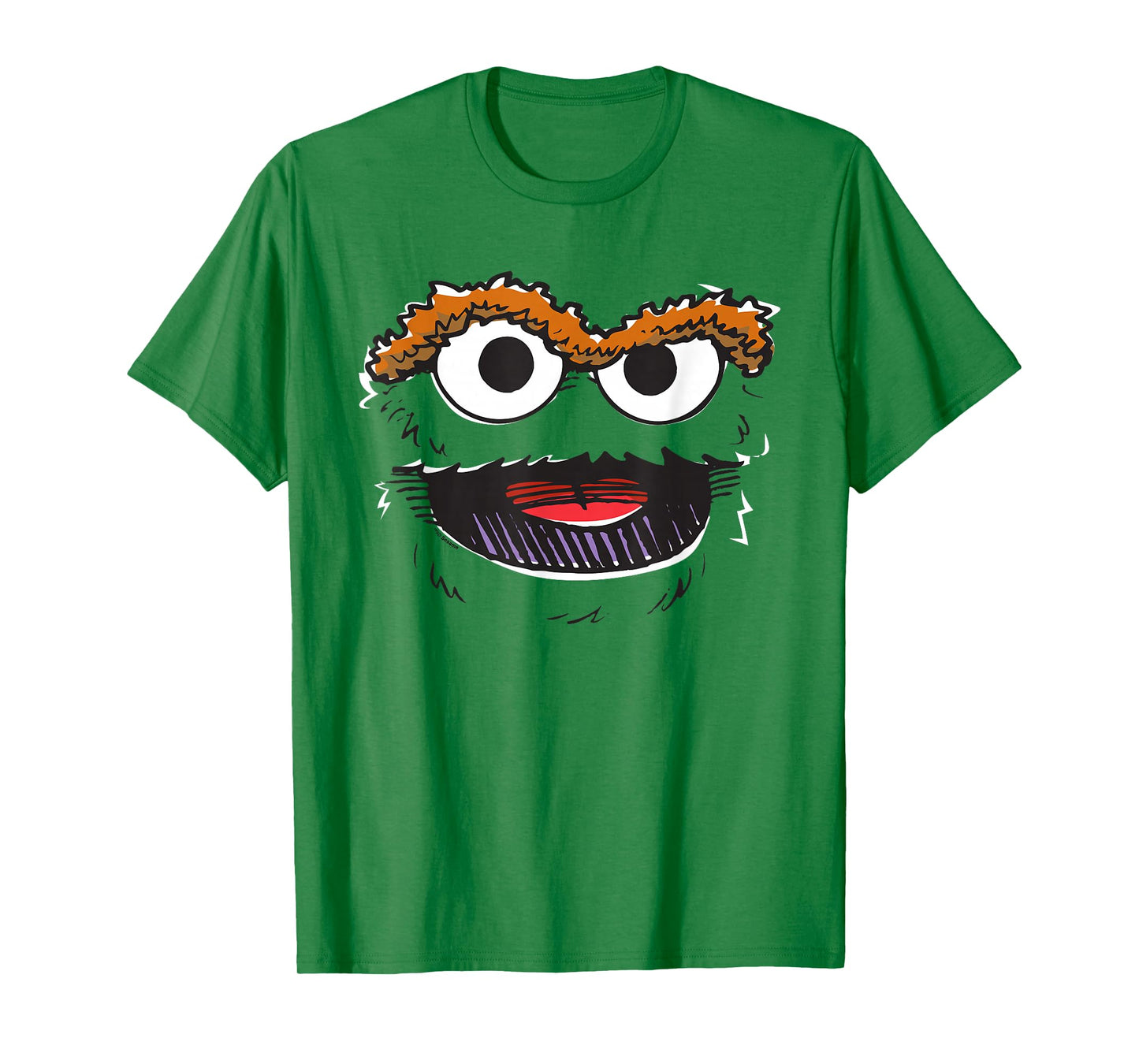 Sesame Street Oscar Retro Sketch Face Halloween Costume T-Shirt