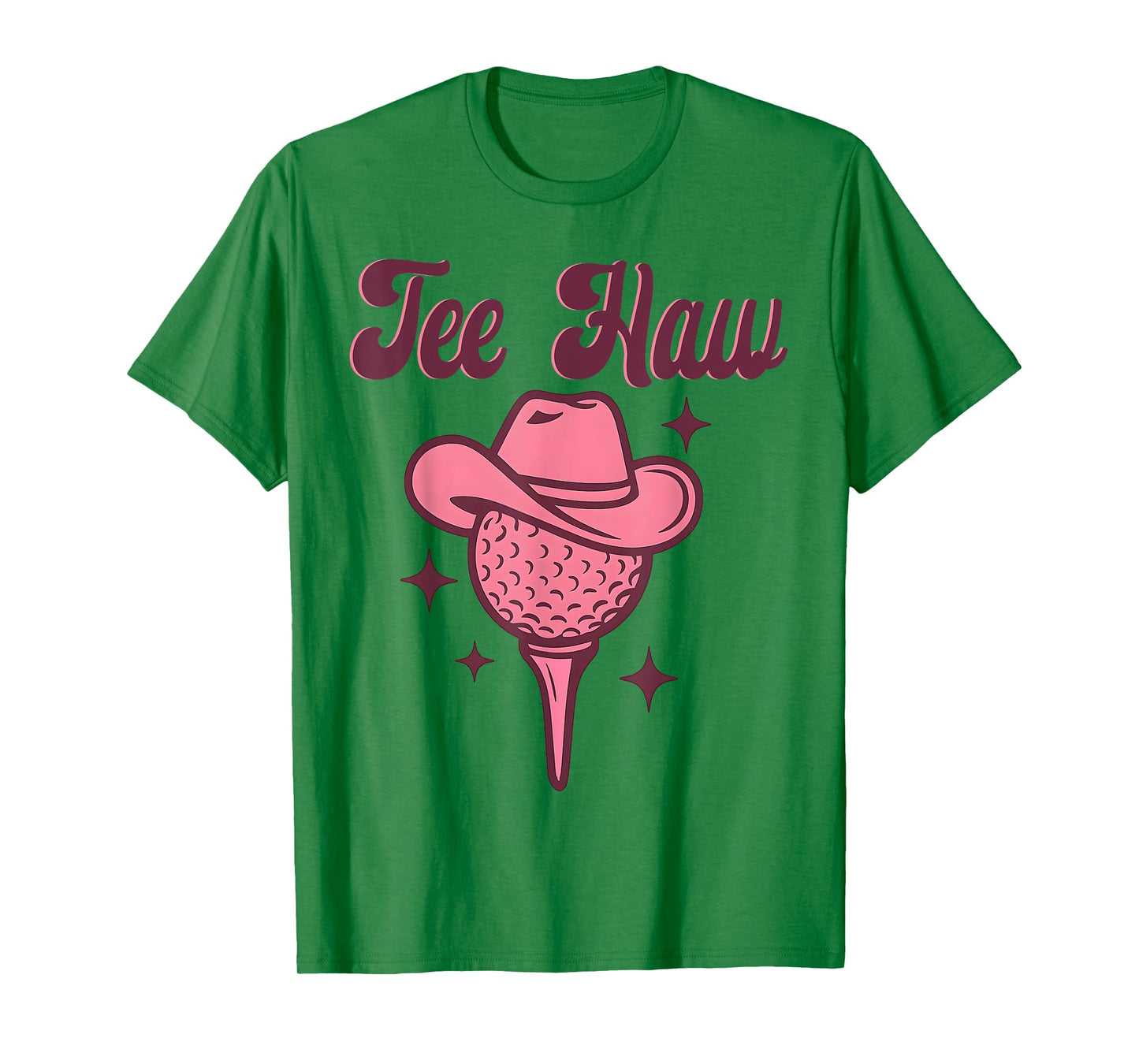 Western Tee Haw Y'all Funny Golf Ball Cowgirl Southern Women T-Shirt