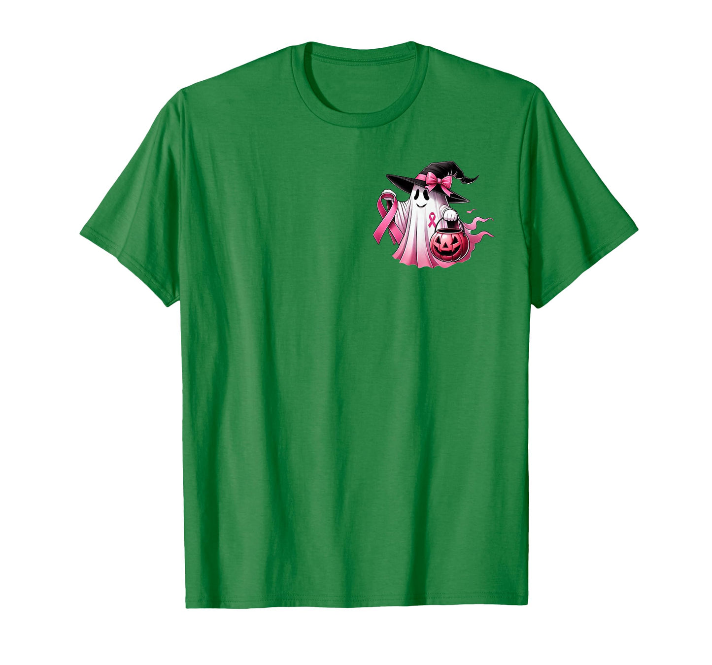 in October We Wear Pink, Ghost Witch, Breast Cancer Awarenes T-Shirt