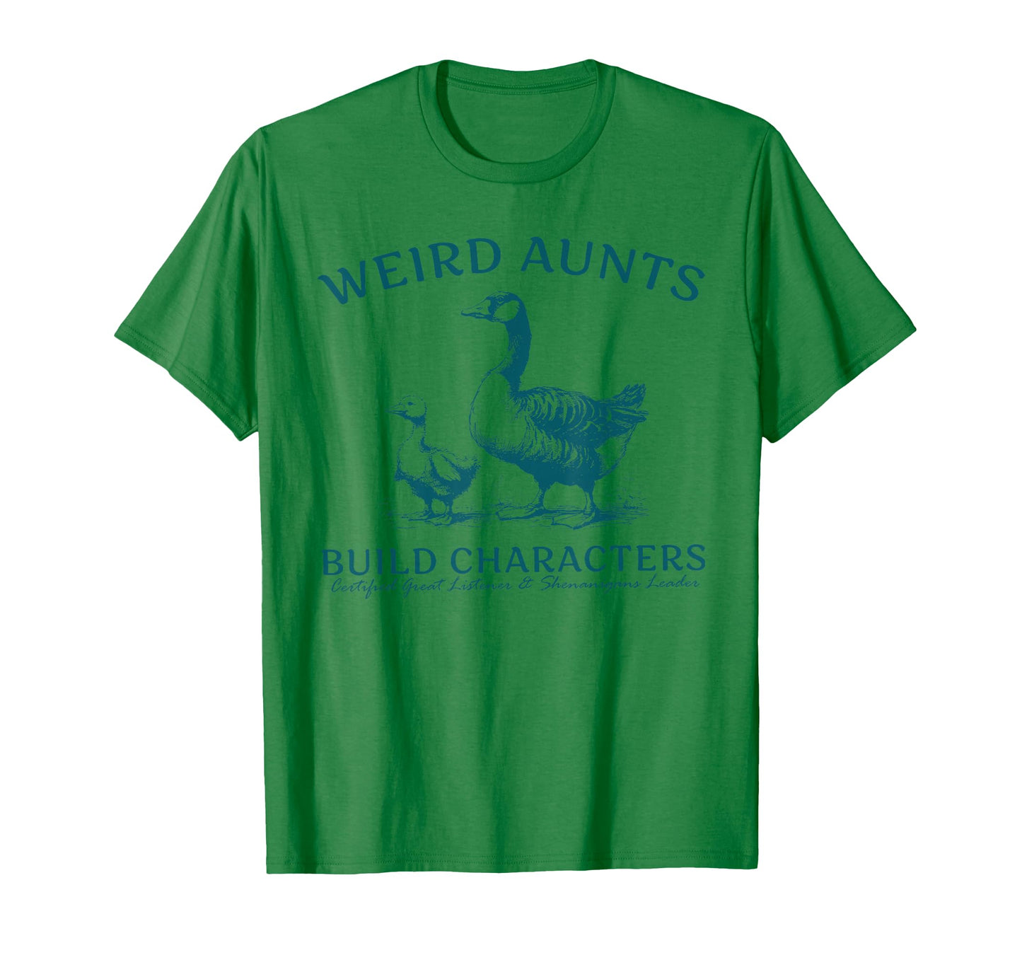 Weird Aunt Builds Character Funny Silly Goose Aunt Sayings T-Shirt