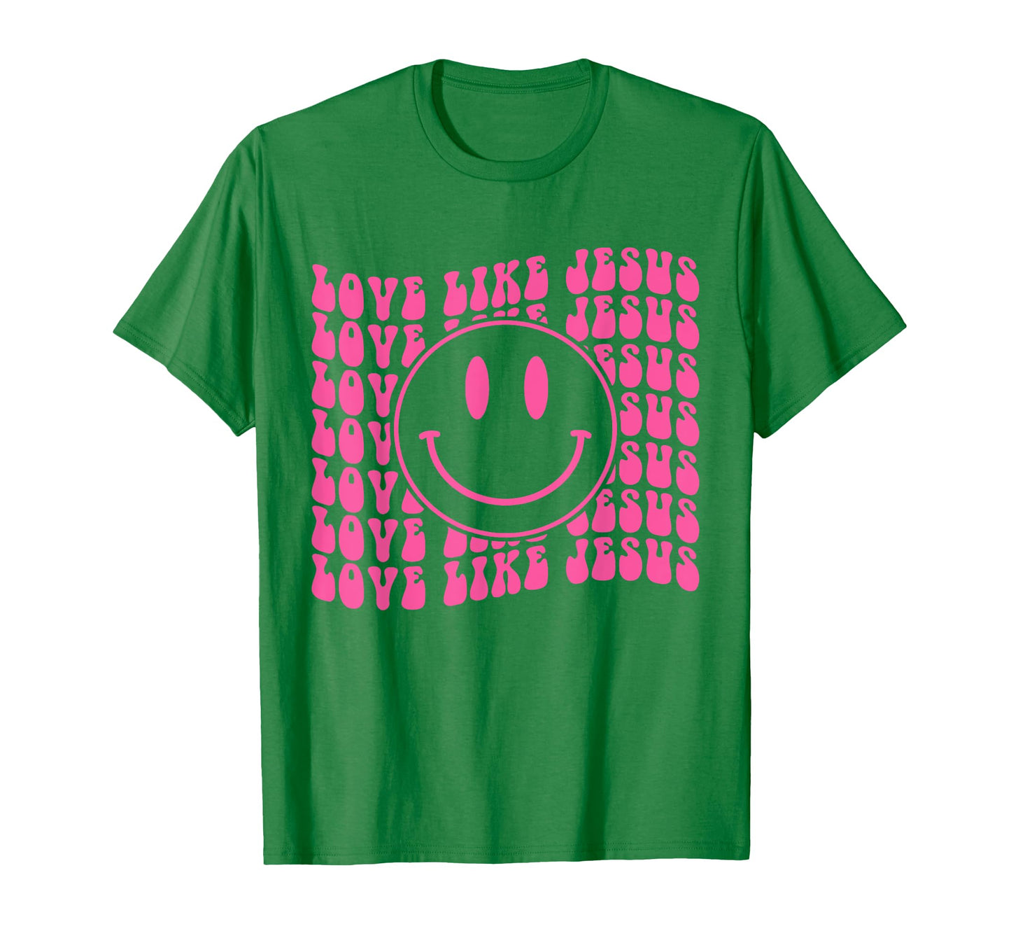 Retro Love Like Jesus Happy Face Aesthetic T-Shirt