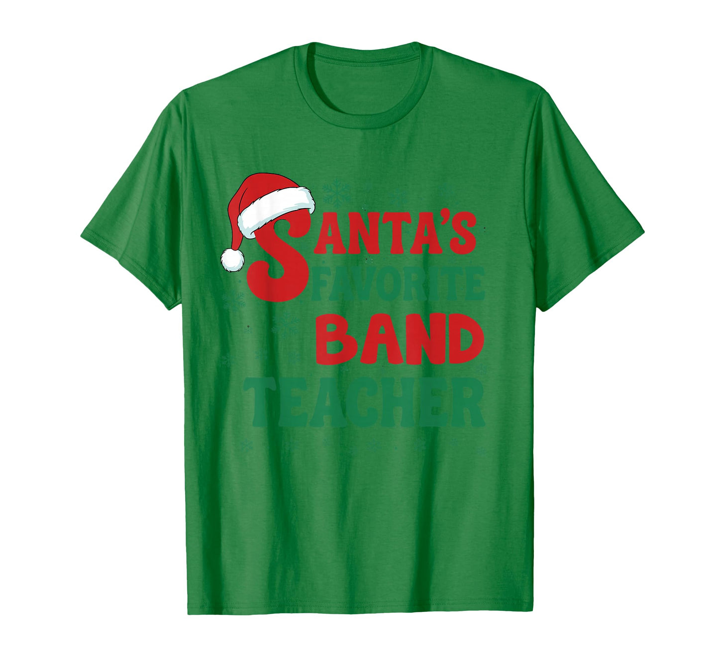 Santa's Favorite Band Teacher Christmas Holiday Pajama T-Shirt