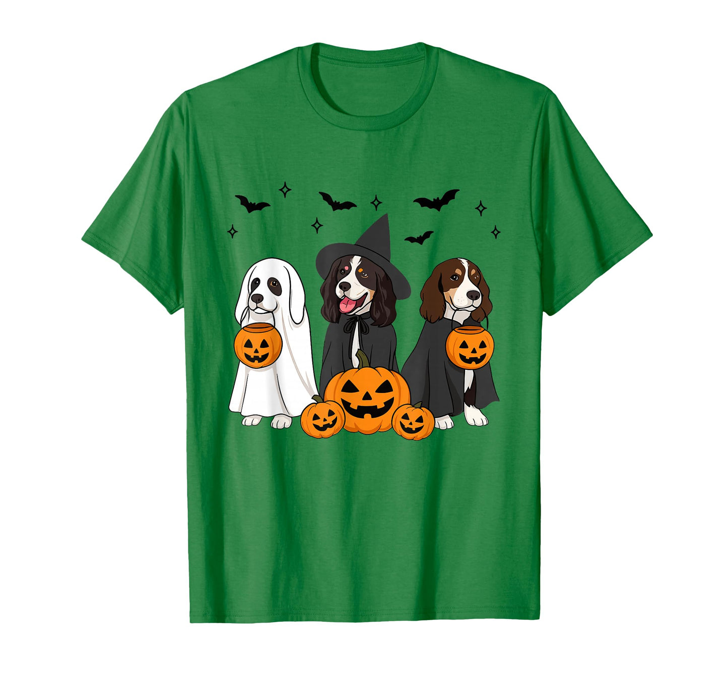 Witch English Springer Spaniel Halloween Springer Spaniel T-Shirt