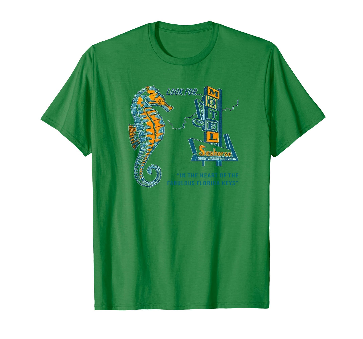 Sea Horse Motel Retro Tropical Ocean Vintage Men's Graphic T-Shirt