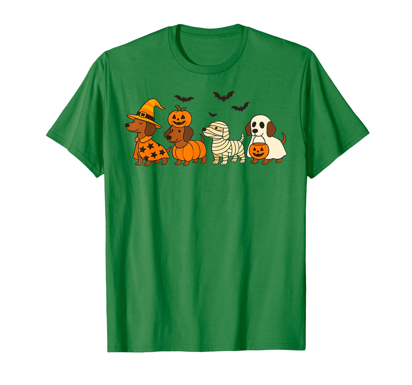 Weiner Dog Witch Happy Halloweenie Cute Halloween Dachshund T-Shirt