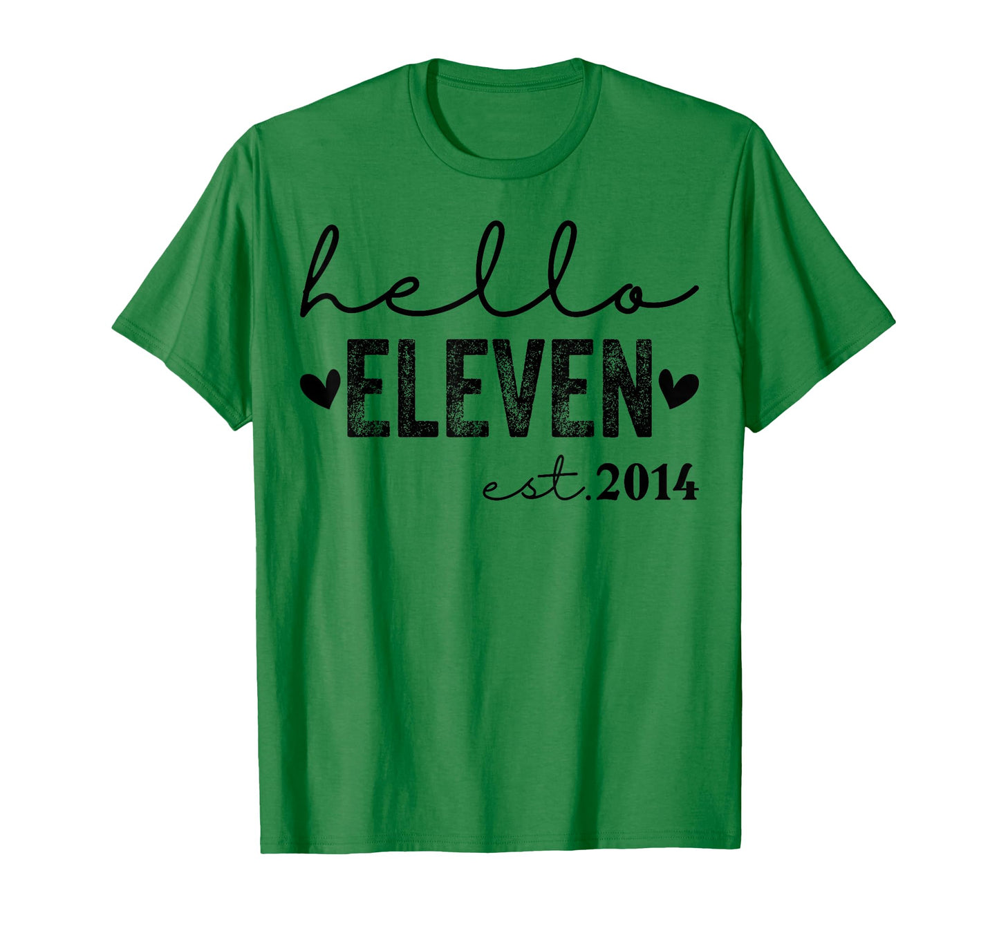 Hello Eleven Est 2014 11 Years Old 11th Birthday Girls Boys T-Shirt