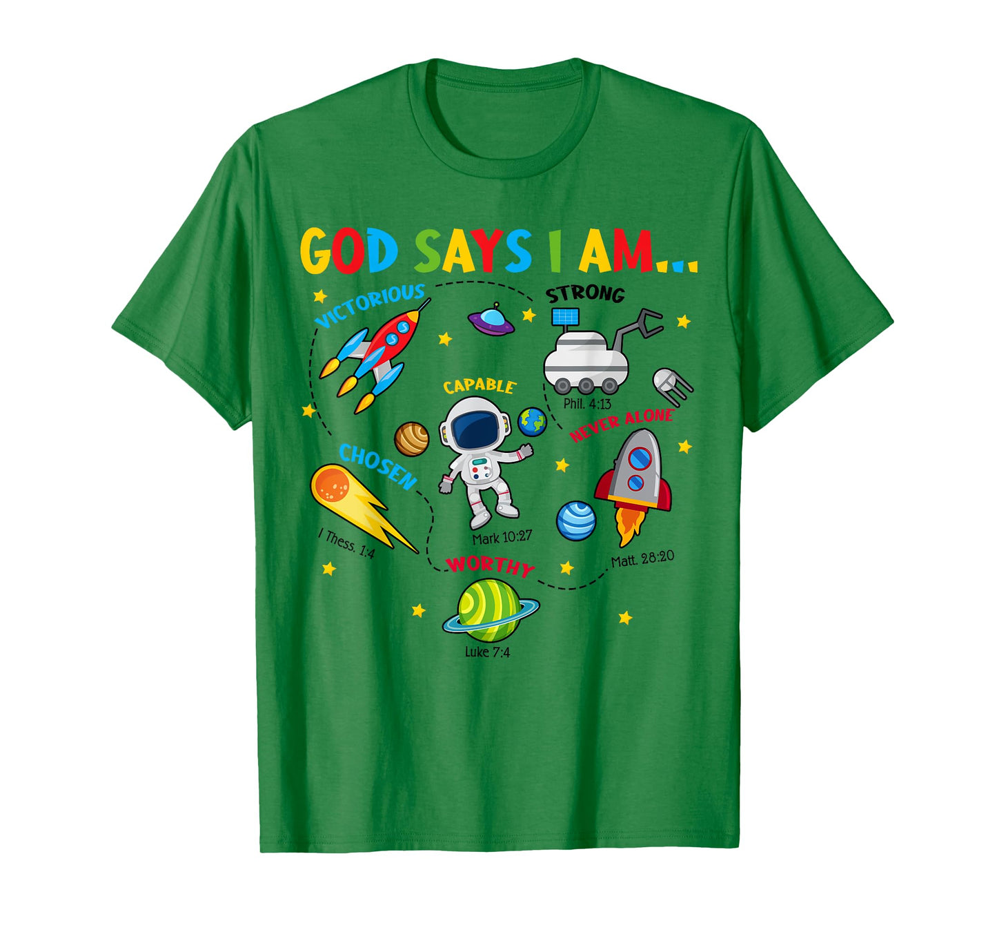 Cute God Says I Am Outer Space Christian Jesus Boy Toddler T-Shirt