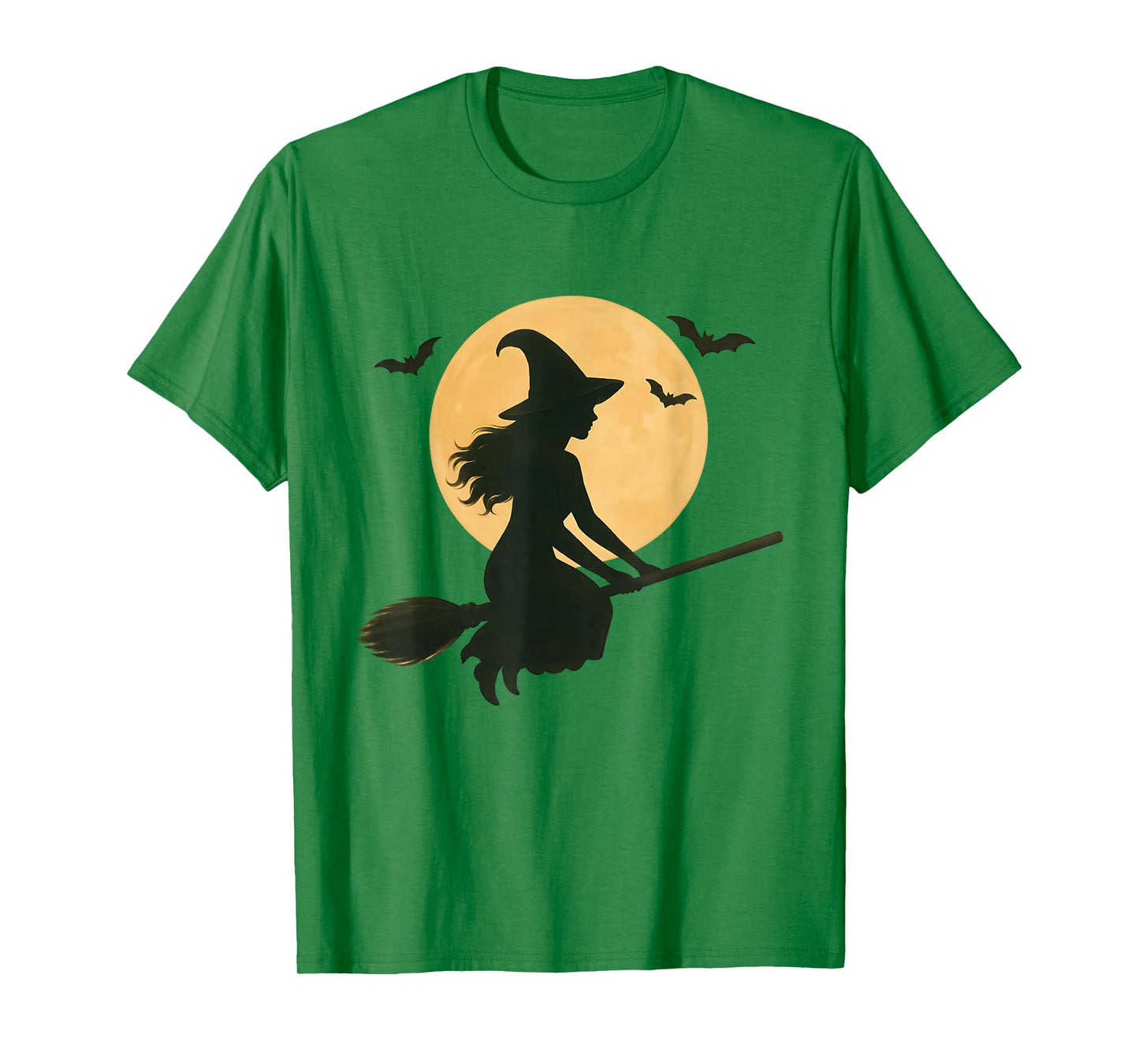 Witch and Bats Design for Halloween Costume Party T-Shirt