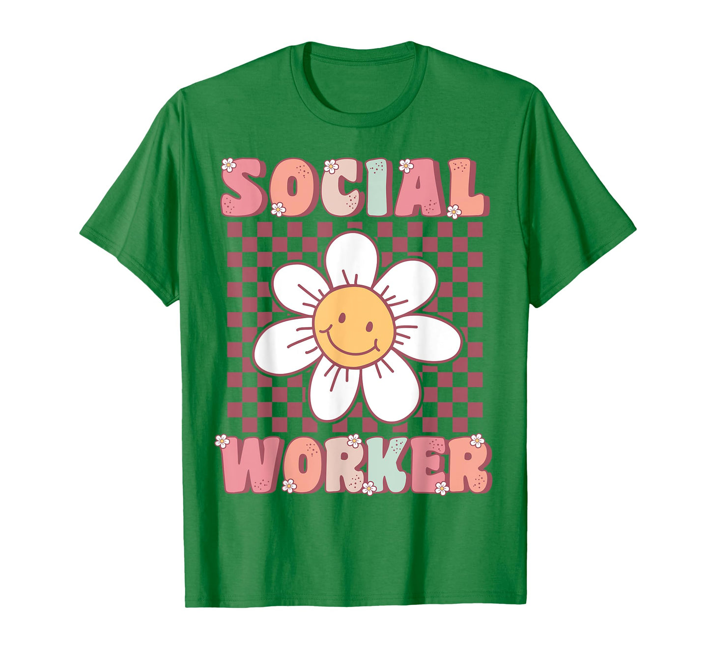 Groovy Social Worker Cute Daisy Flower Retro Social Worker T-Shirt