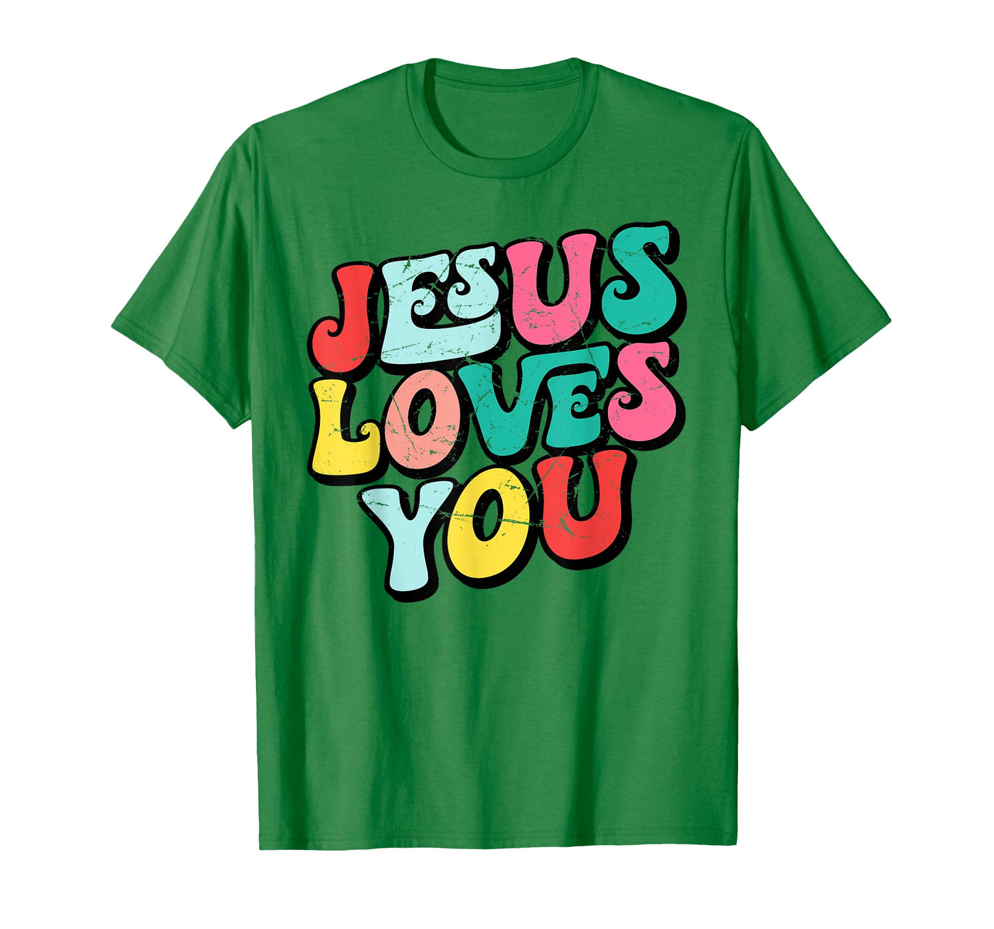Jesus Loves You Retro Vintage Style Graphic Men Womens T-Shirt