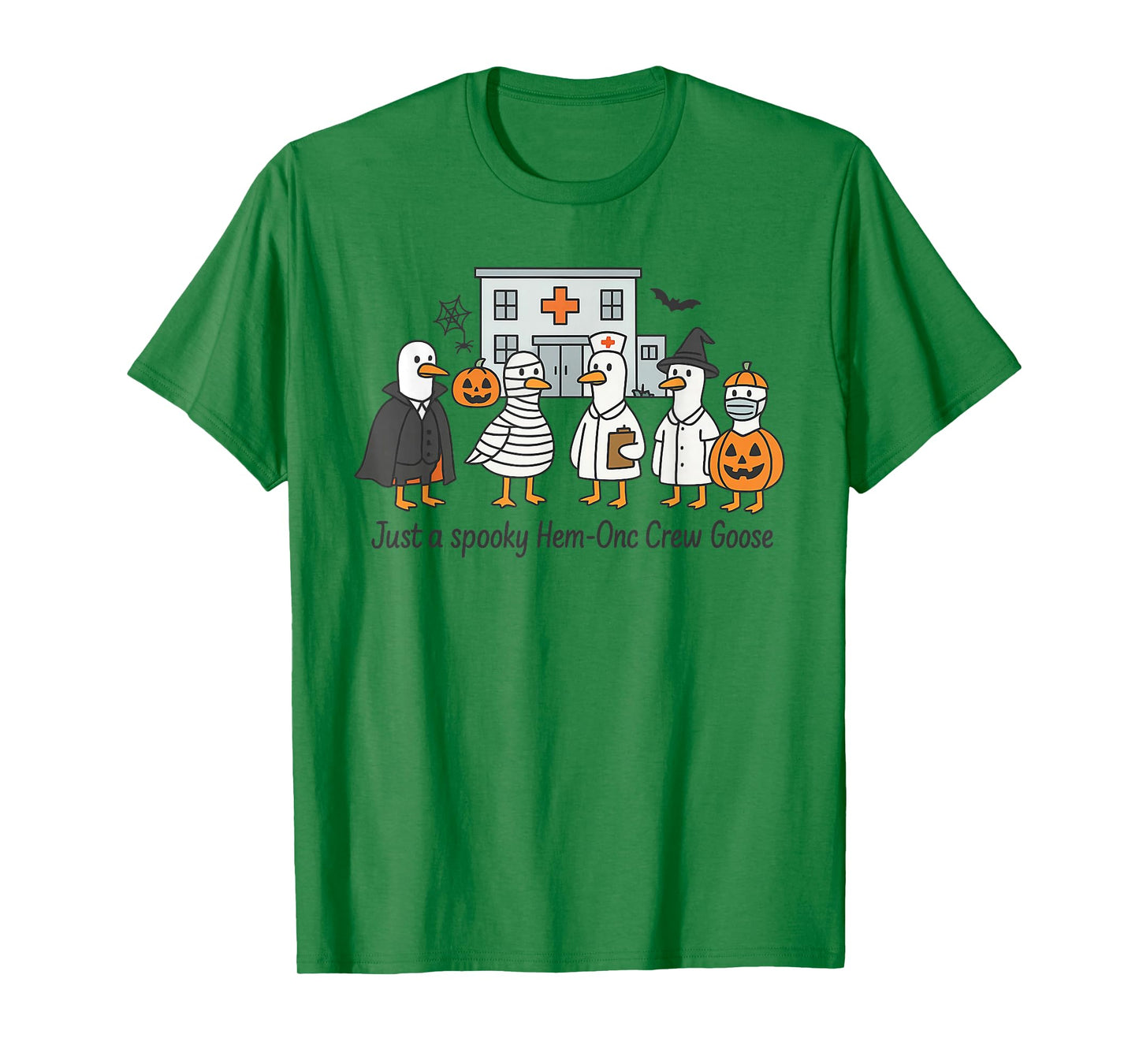Just A Spooky Hem-Onc Crew Goose, Cute Silly Goose Halloween T-Shirt
