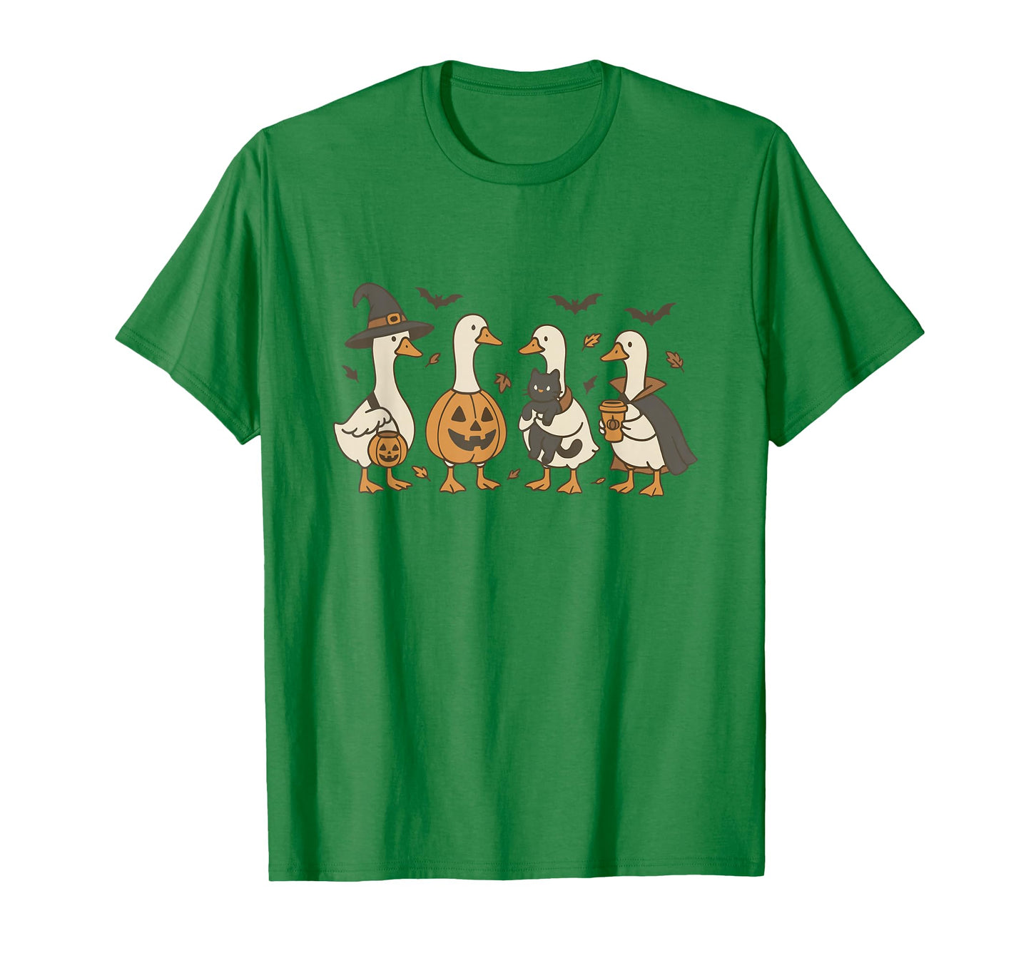 Spooky Goose Halloween Goose Witch Ghost Silly Goose Farm T-Shirt