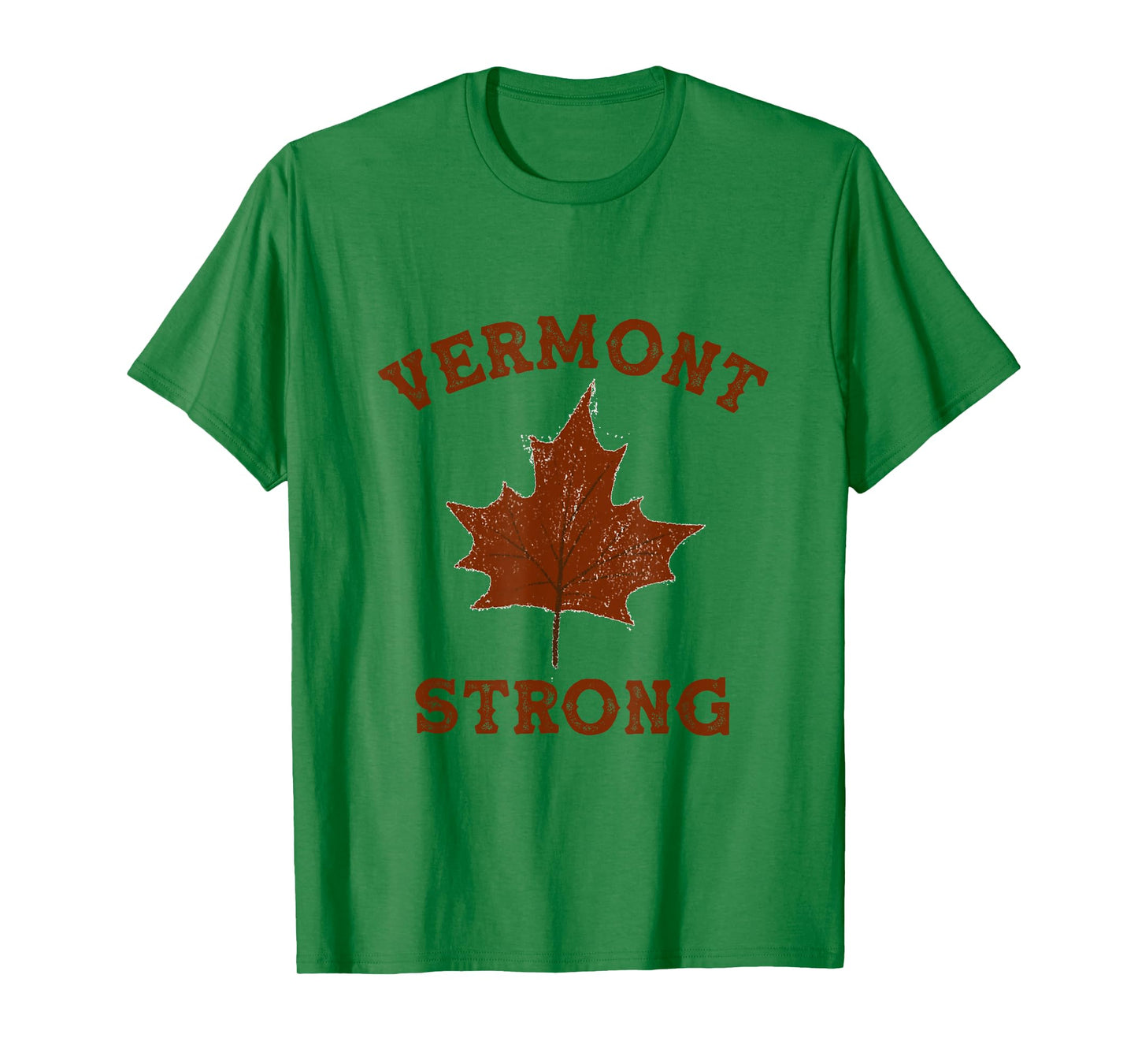 Vermont Strong I Love Vermont Gym Fitness Workout Maple Leaf T-Shirt