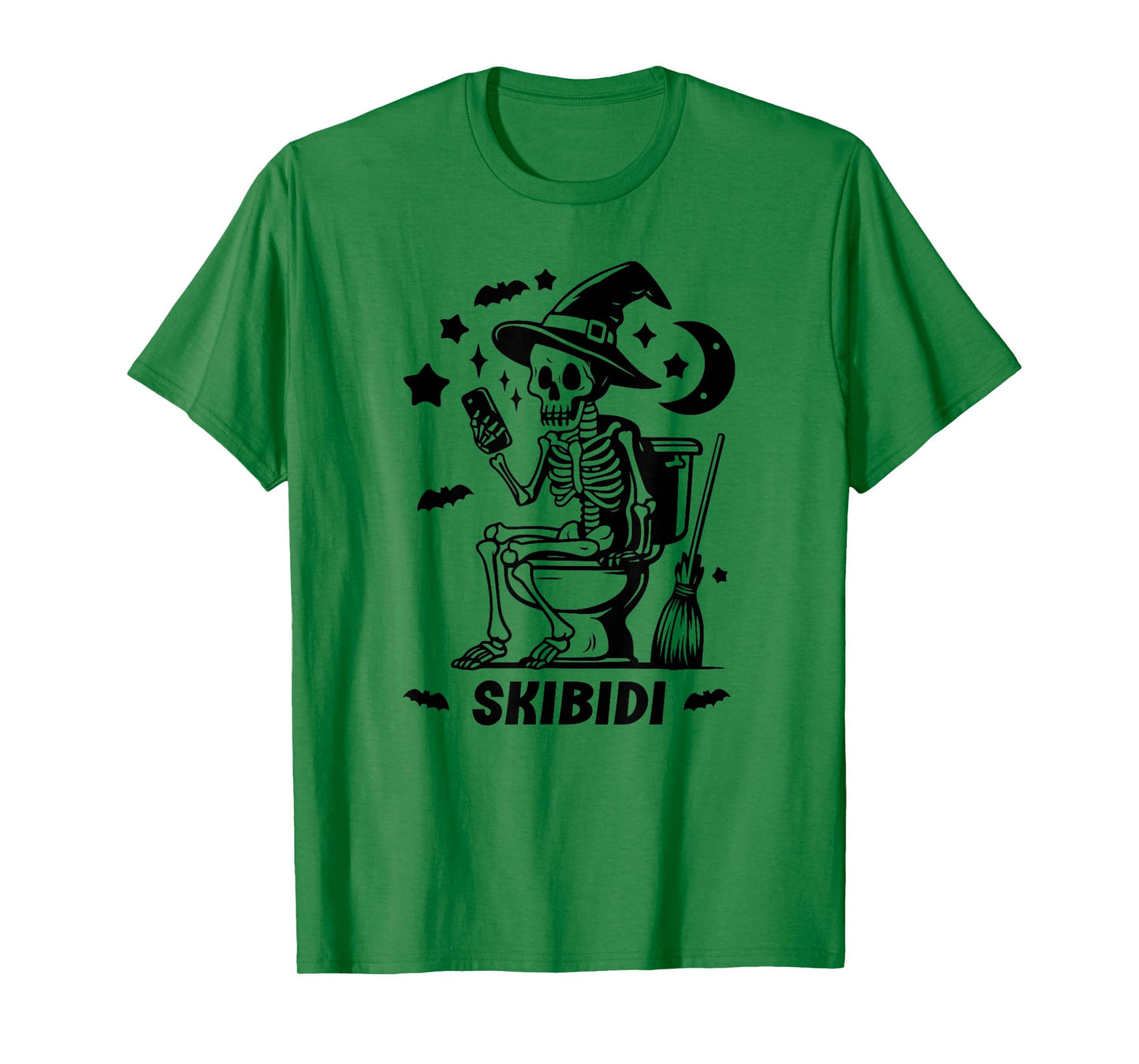 Skeleton Toilet Skibidi Waiting for Halloween Costume Like T-Shirt
