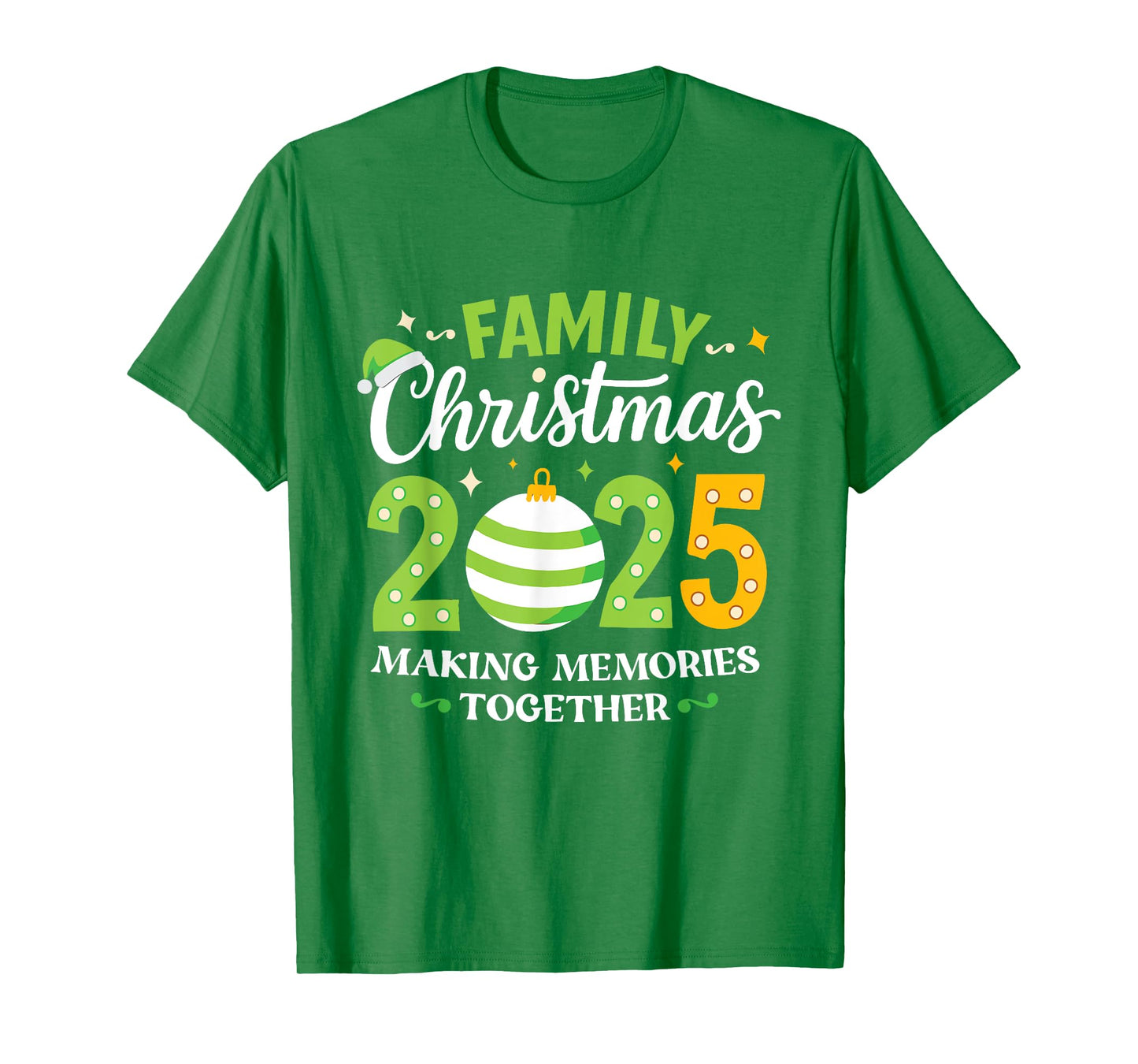 Family Christmas 2025 Group Matching Squad Funny Santa Hat T-Shirt