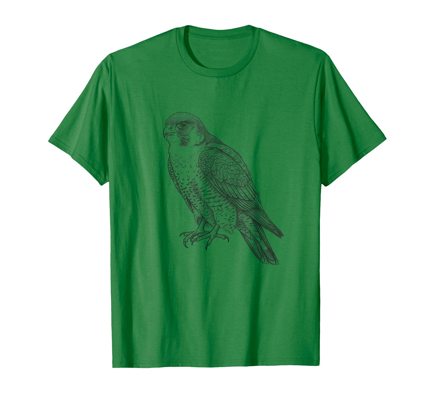 Vintage Peregrine Falcon Drawing Art Design T-Shirt