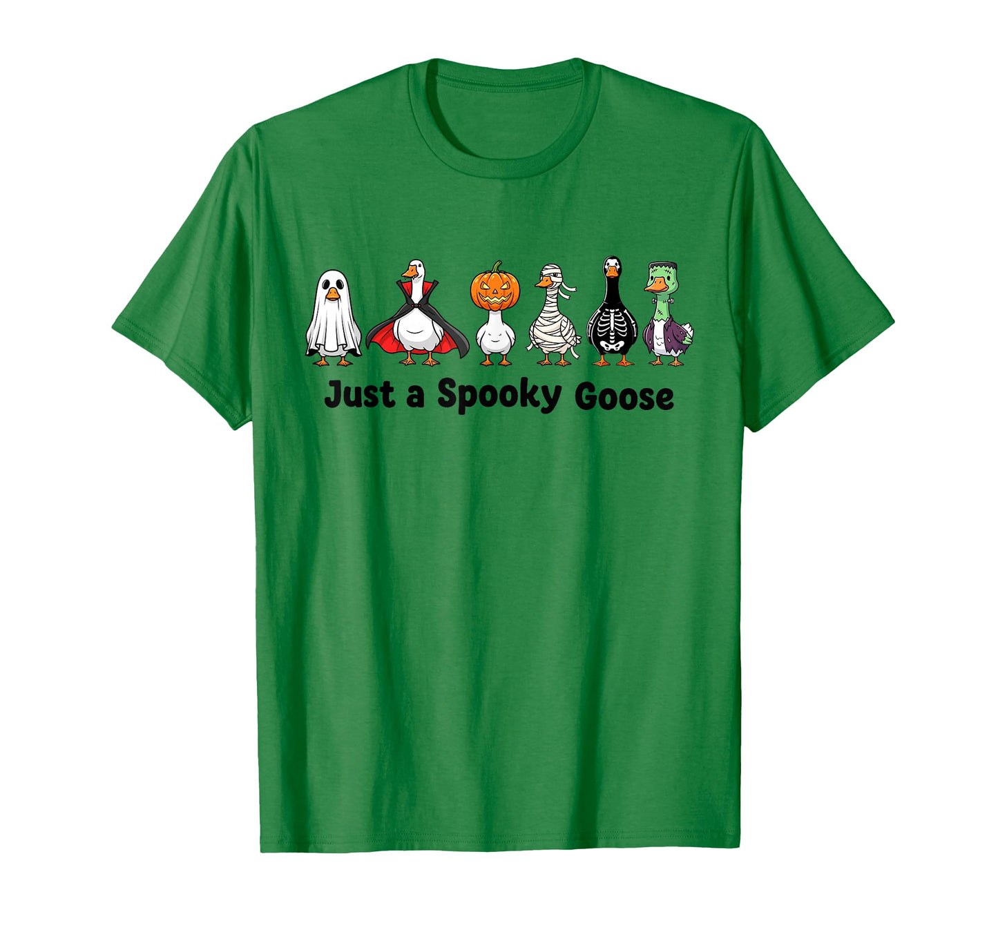 Just A Spooky Goose Ghost Witch Zombie Vampire Halloween T-Shirt