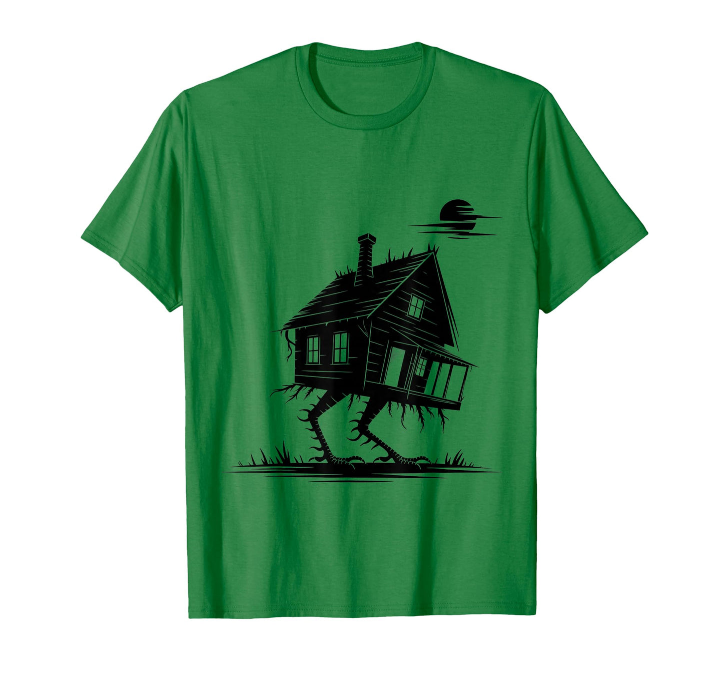 Walking House on Chicken Legs Slavic Folklore Baba Yaga Art T-Shirt