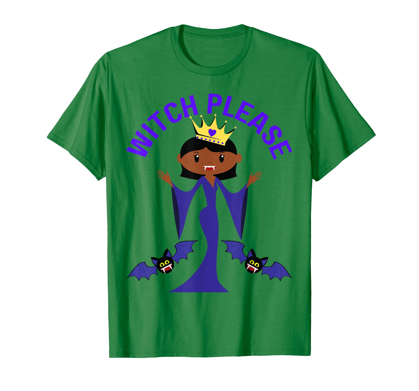 Funny Halloween Melanin Vampire Queen Black Witch Please Fun T-Shirt