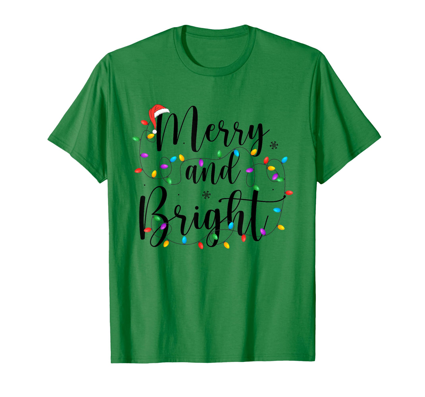 Merry and Bright Funny Christmas Lights Decor Xmas Holiday T-Shirt