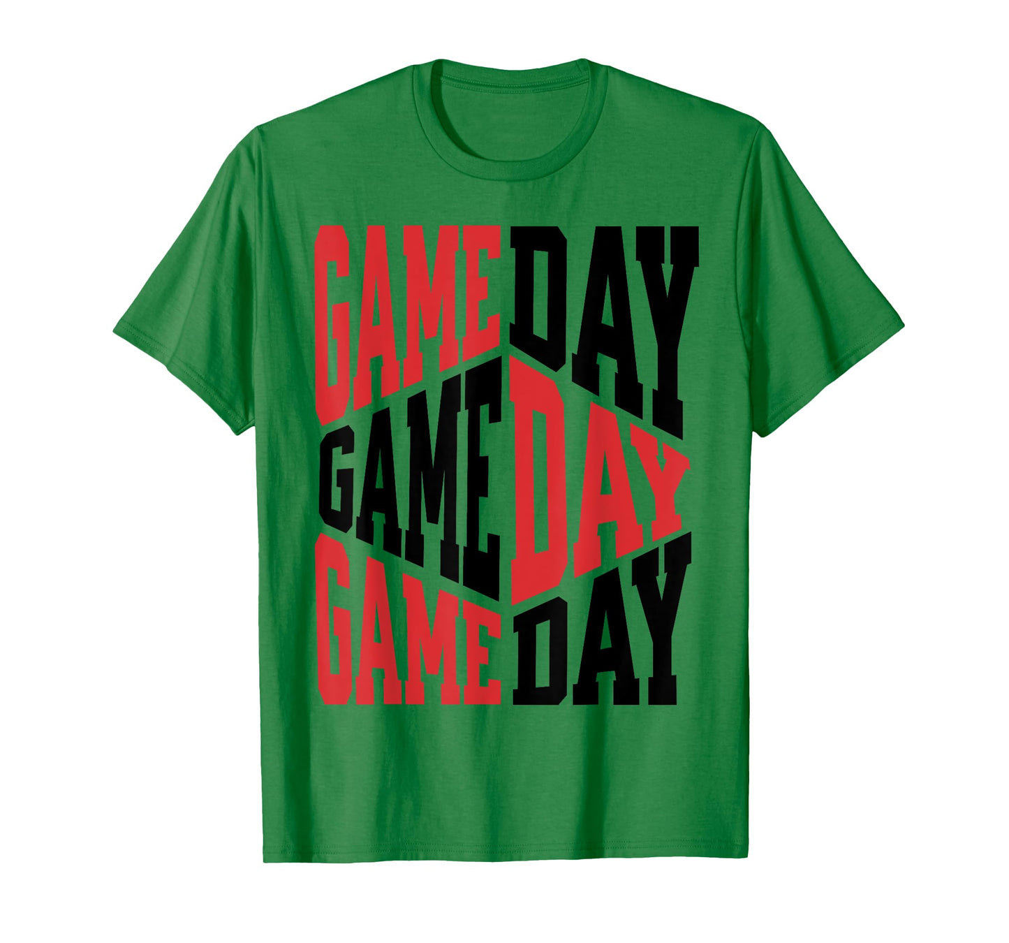 Game Day Red Black School Spirit Mascot Football Baseball T-Shirt