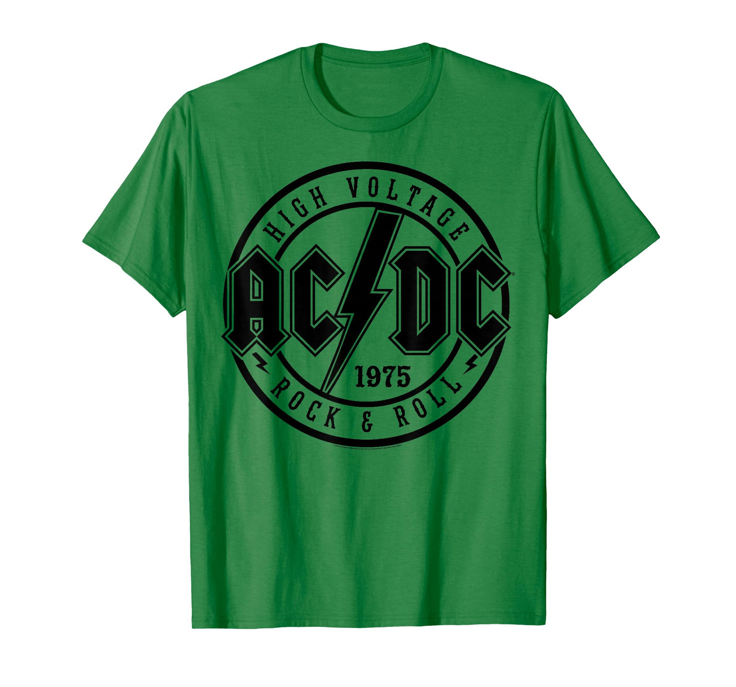 AC/DC Classic White Cotton T-Shirt - Rock & Roll, Adult, Short Sleeve