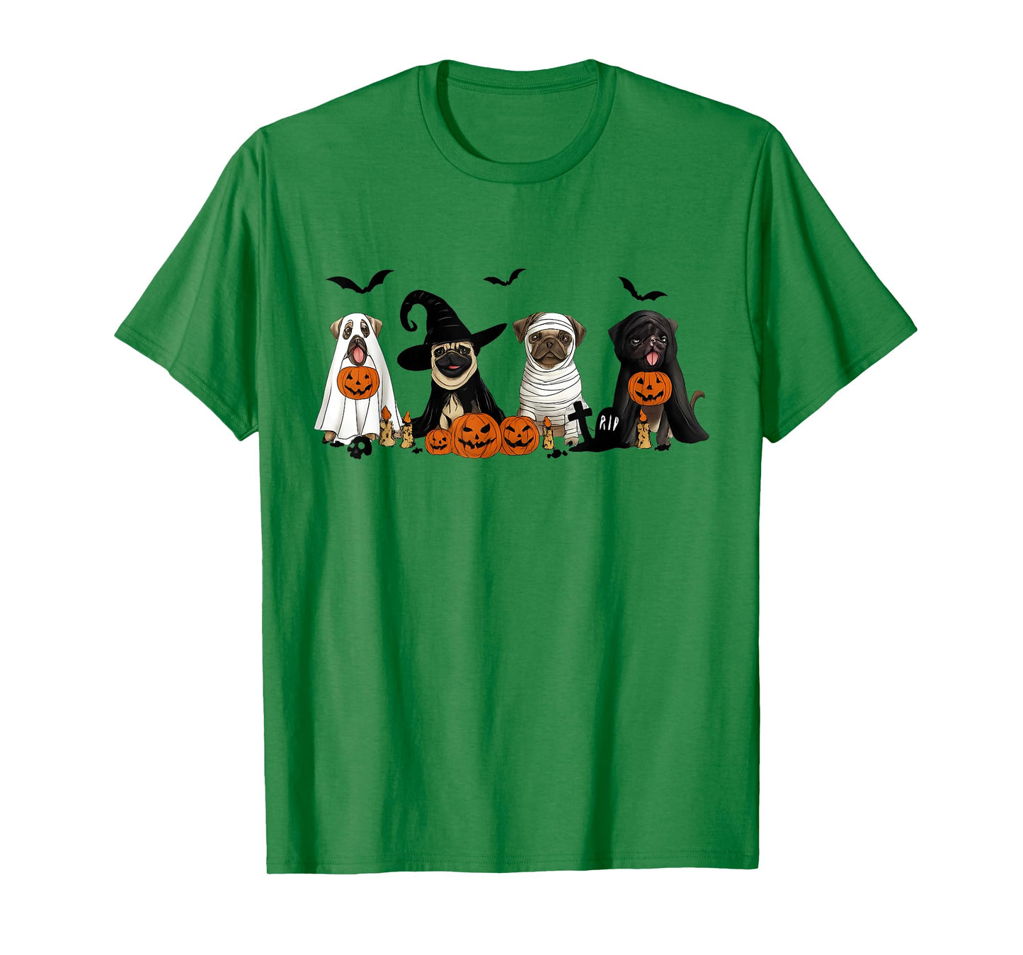Pugs Dog Lovers - Pug Ghost Pug Witch Pug Halloween Costumes T-Shirt
