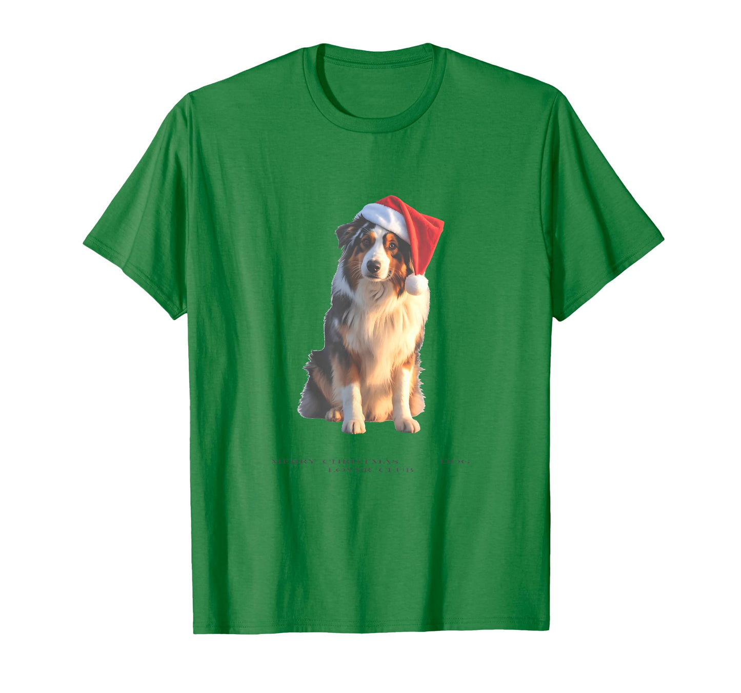 Australian Shepherd Christmas Dog Vintage T-Shirt