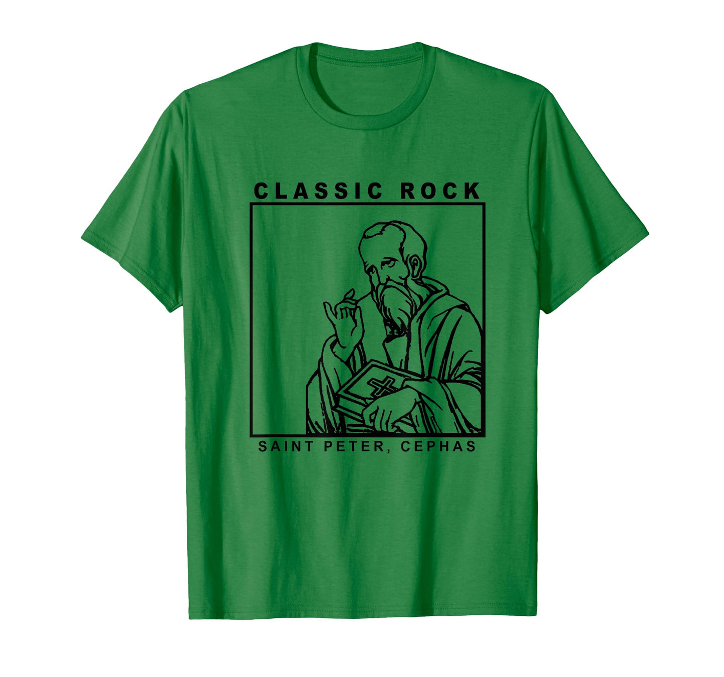 Saint Peter Classic Rock Catholic Vibe Petros Upon this Rock T-Shirt