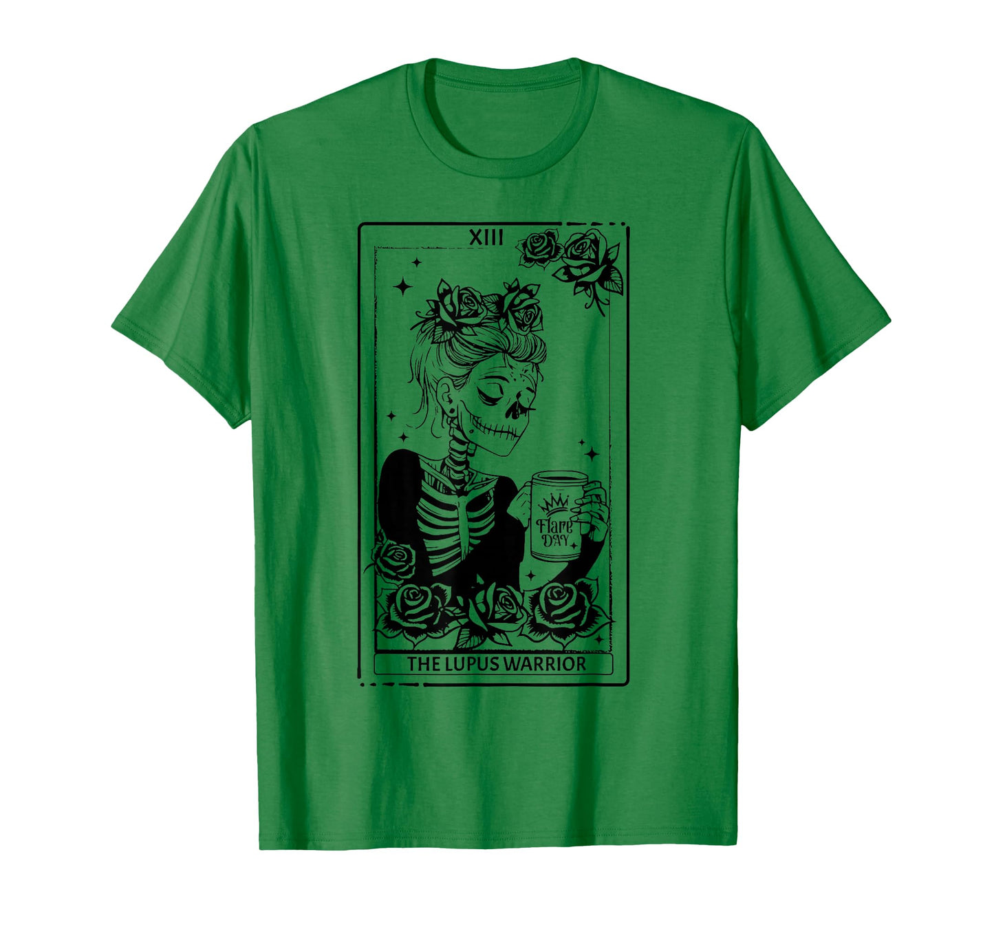 The Lupus Warrior Skeleton Women Card T-Shirt