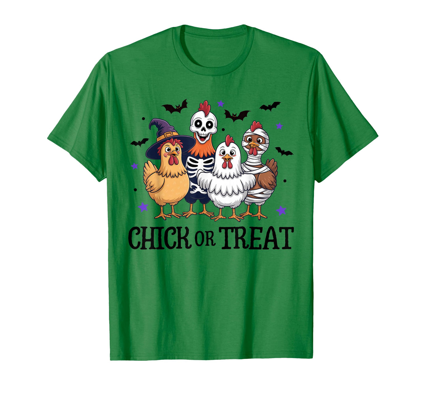 Chick or Treat Halloween Witch Spooky Chicken Kids T-Shirt