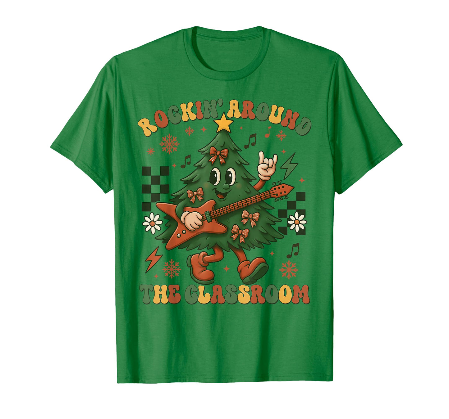 Christmas Tree Rockin' Around The Classroom Teacher Student T-Shirt