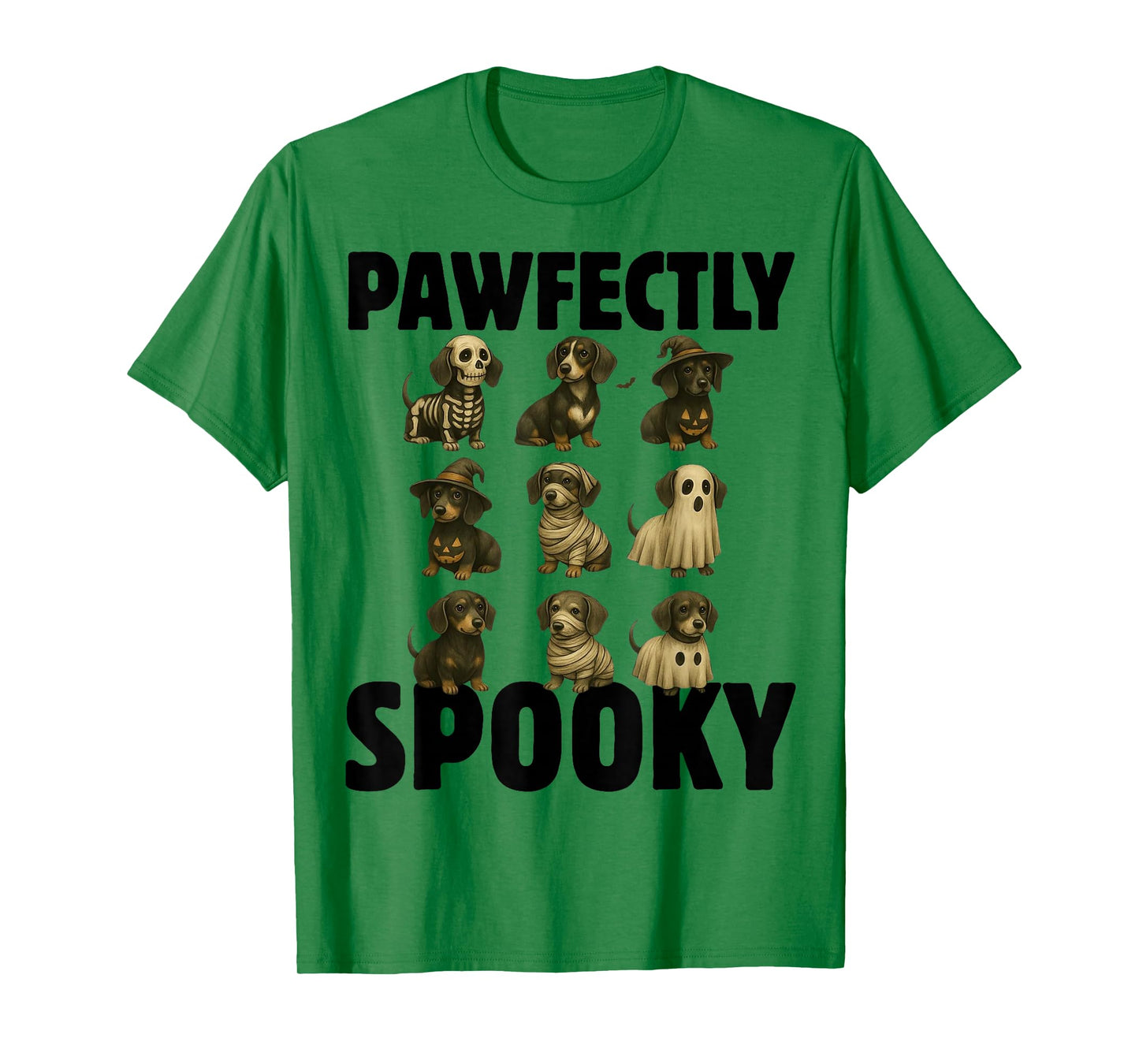 Spooky Dachshund Halloween Weenie Dog Ghost Mummy Witch T-Shirt