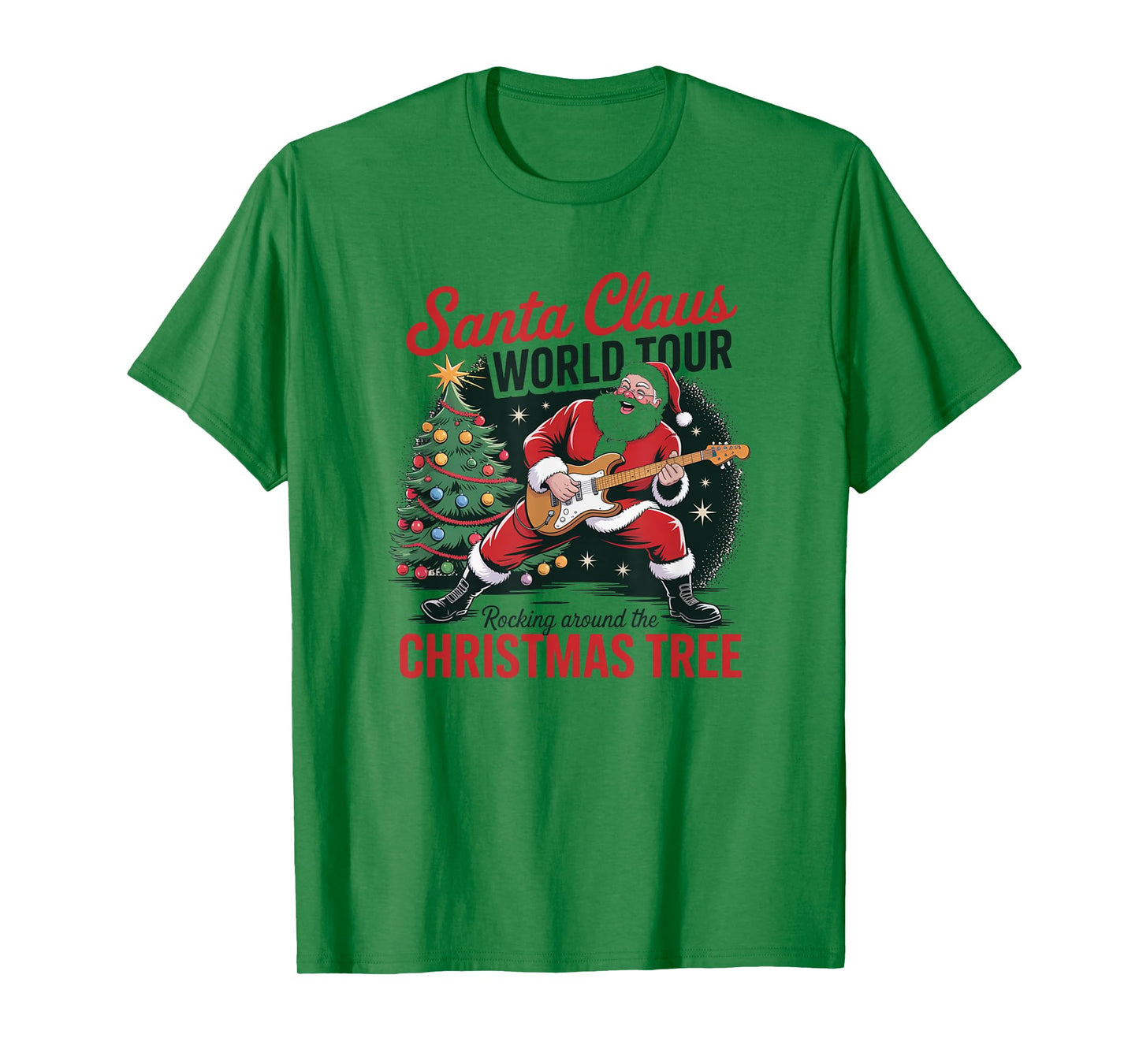Santa World Tour Funny Christmas T-Shirt