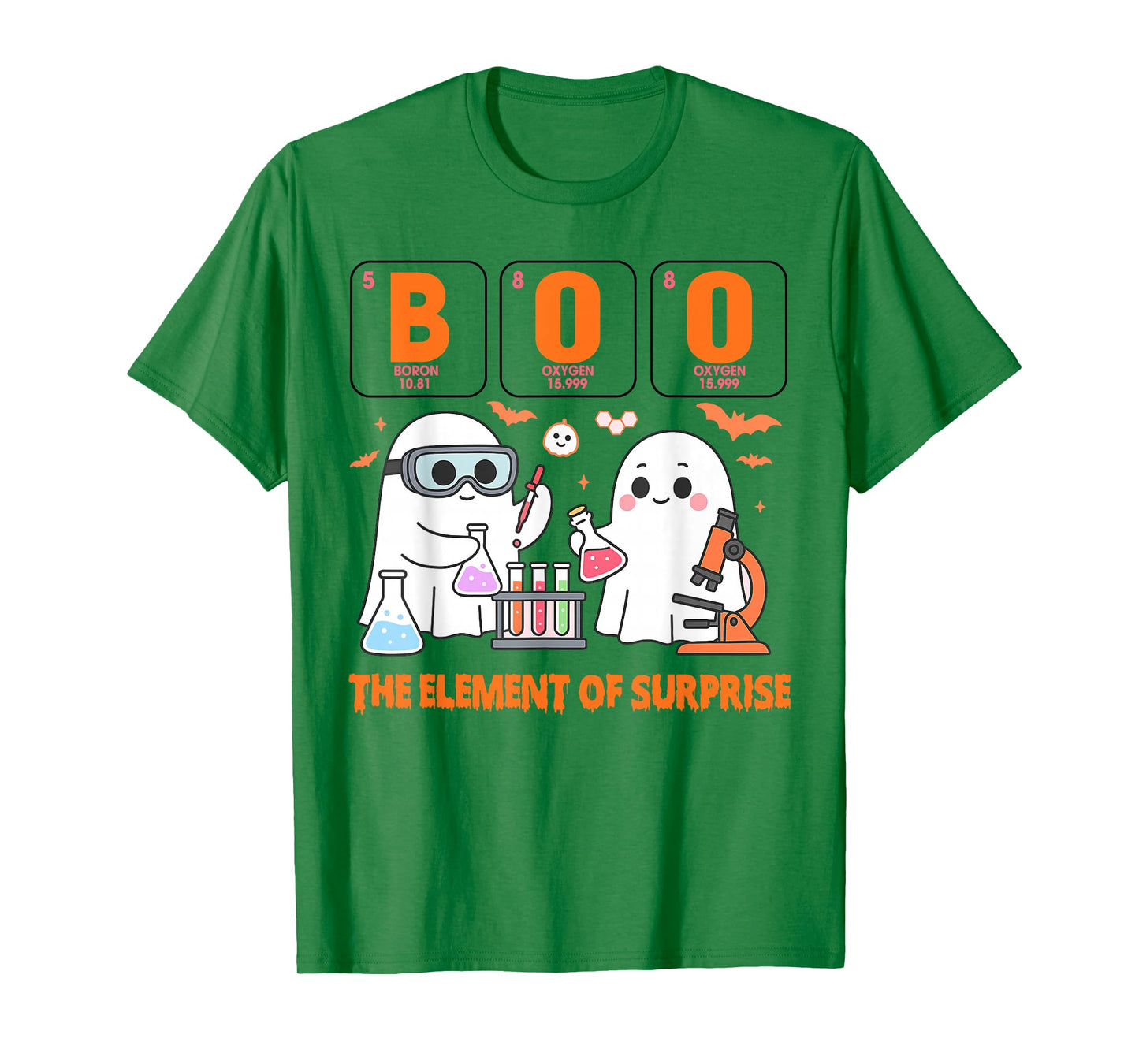 Halloween Science Lab Tech Boo The Element of Surprise T-Shirt