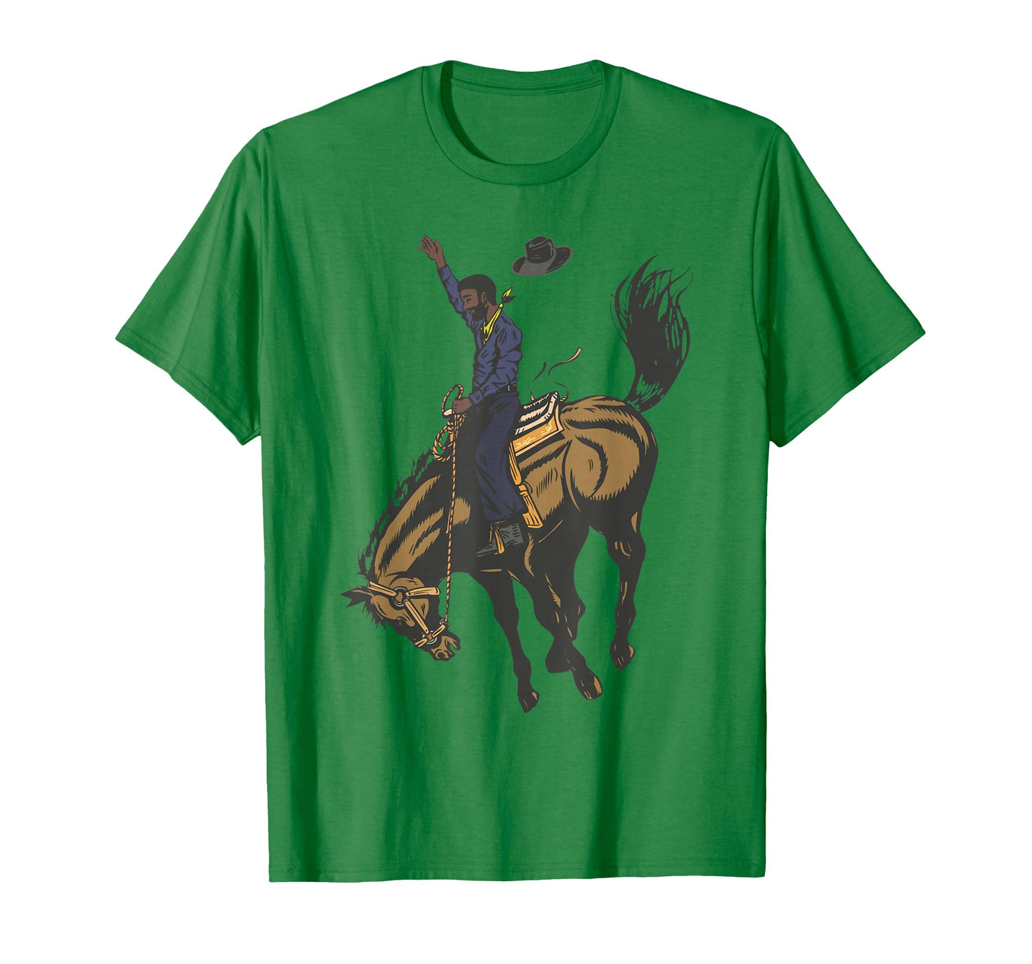 Black Cowboy Western Rodeo Melanin Black History Texas Men T-Shirt