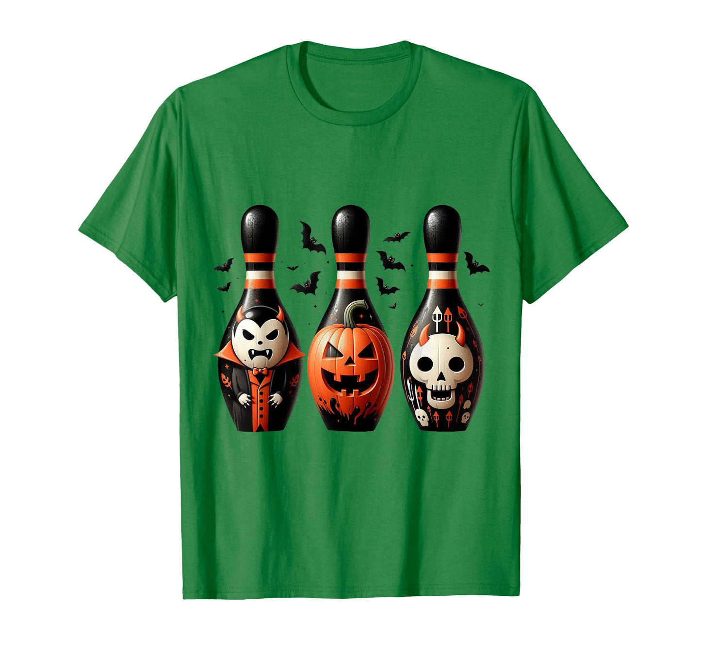 Funny Bowling Pins Halloween Spooky Costume T-Shirt