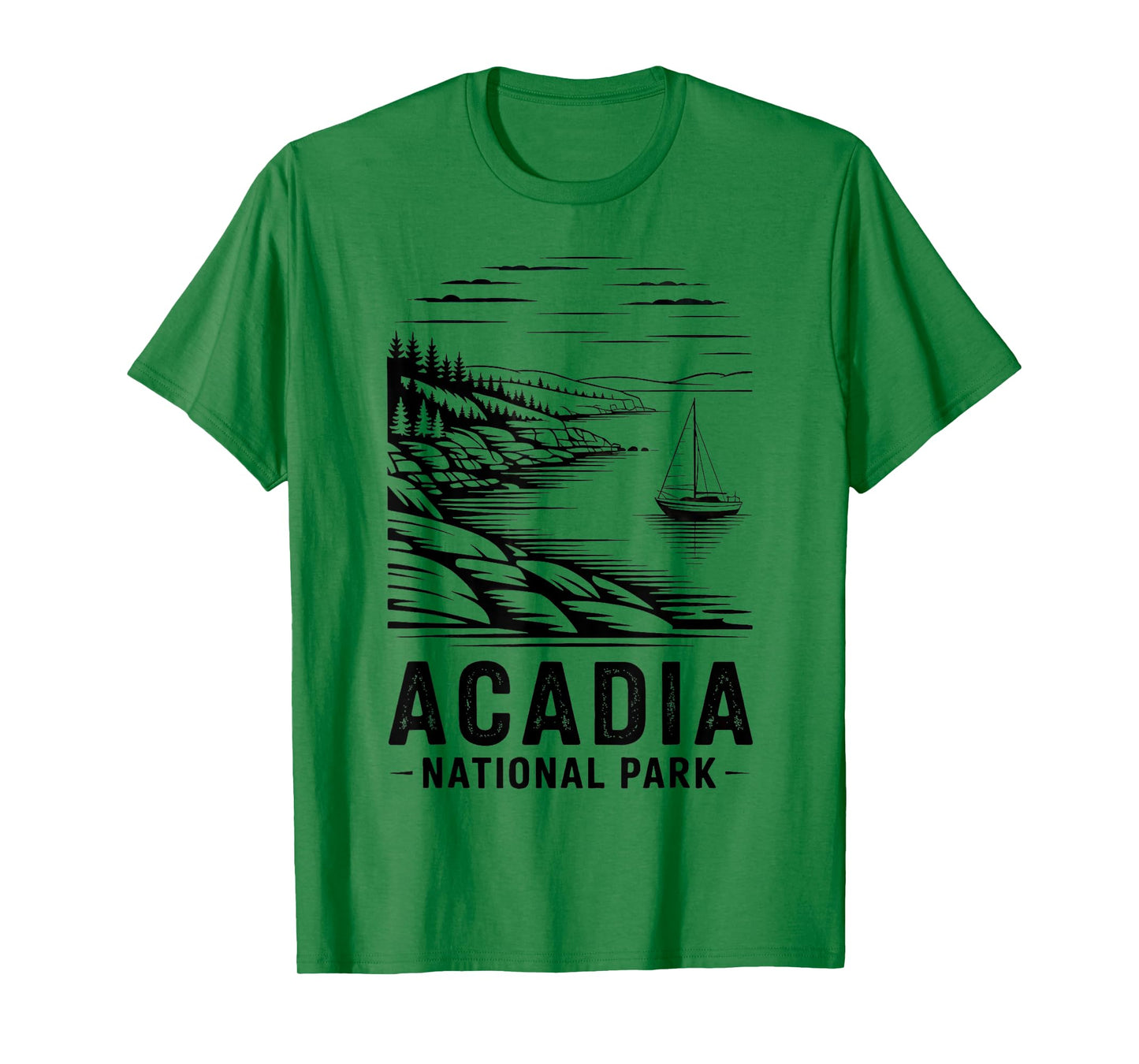 Acadia National Park Retro Outdoor Camping US National Park T-Shirt