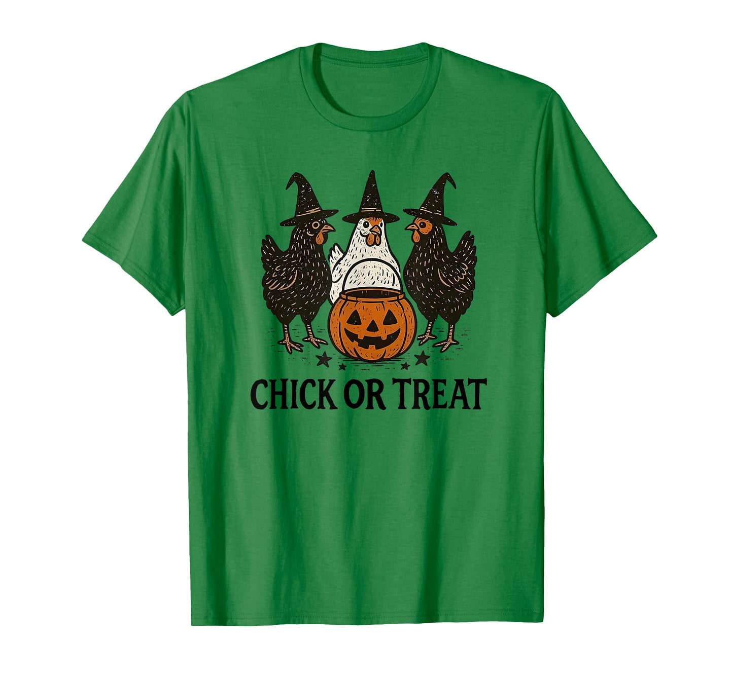 Chick Or Treat Halloween Pumpkin Ghost Spooky Funny Chicken T-Shirt