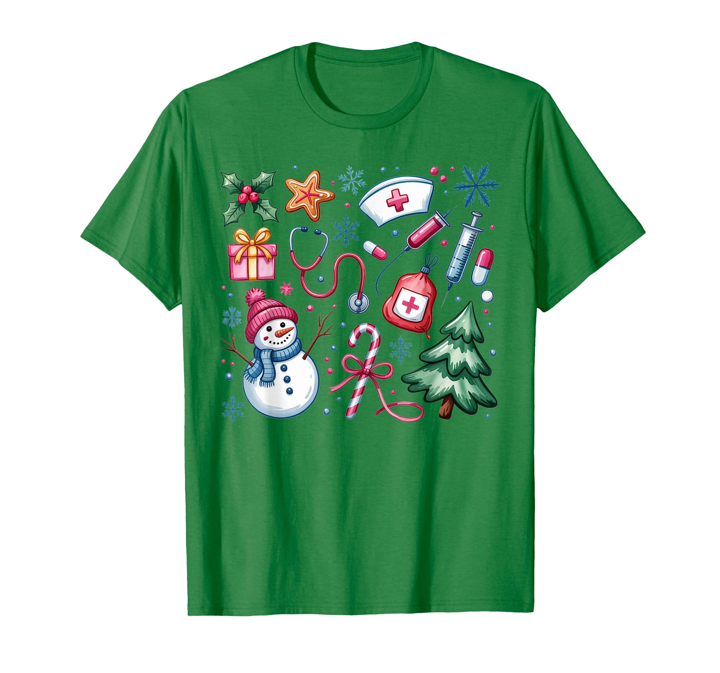 Nurse Christmas Men Women Kids Nursing Crew Cute Xmas Nurse T-Shirt