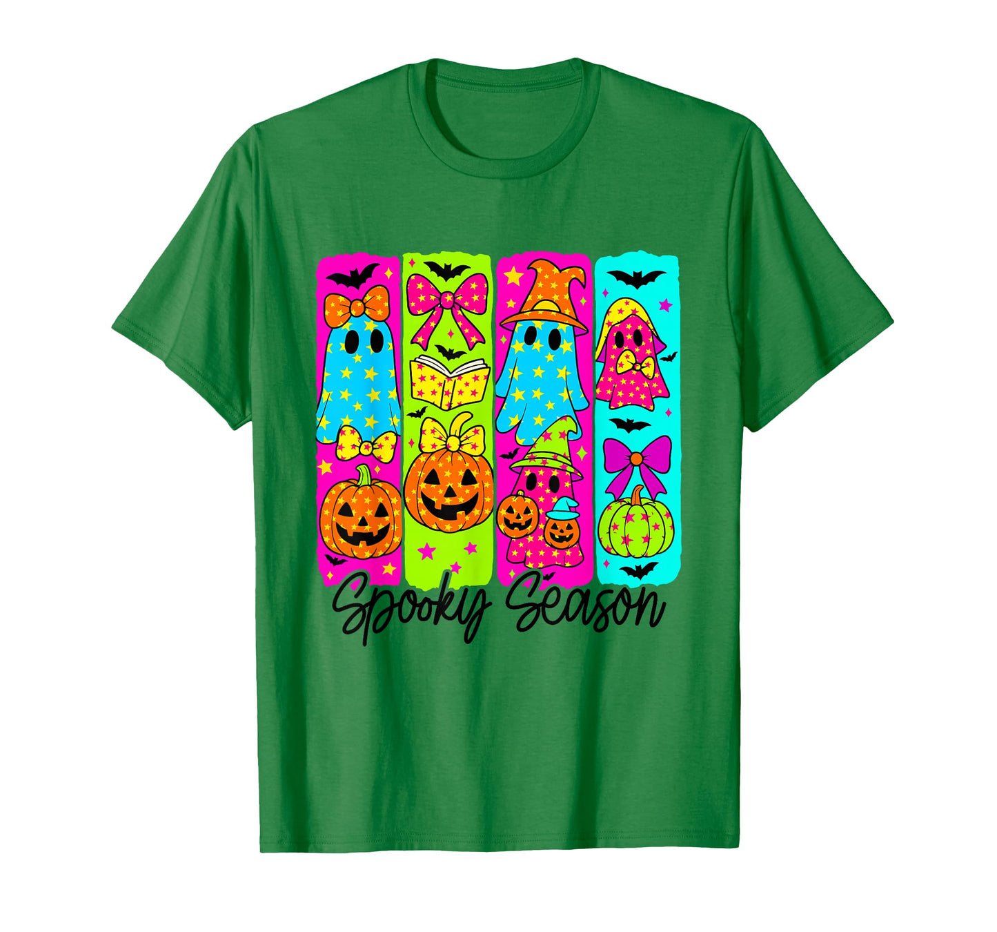 Coquette Bow Ghost Halloween Spooky Season Boo Ghost Pumpkin T-Shirt