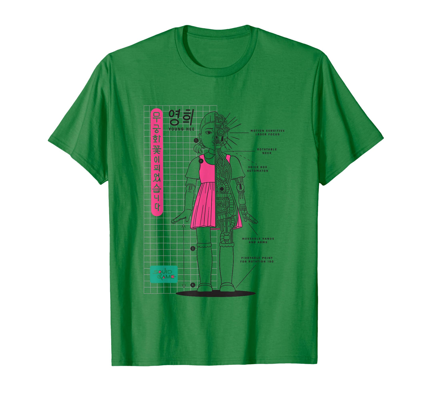 Squid Game 2 Young-Hee Giant Doll Schematics T-Shirt