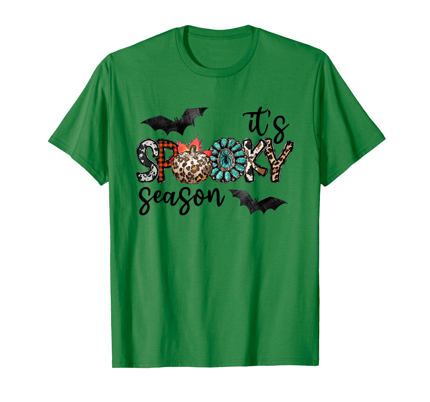 It's Spooky Season Pumpkin Leopard T-Shirt