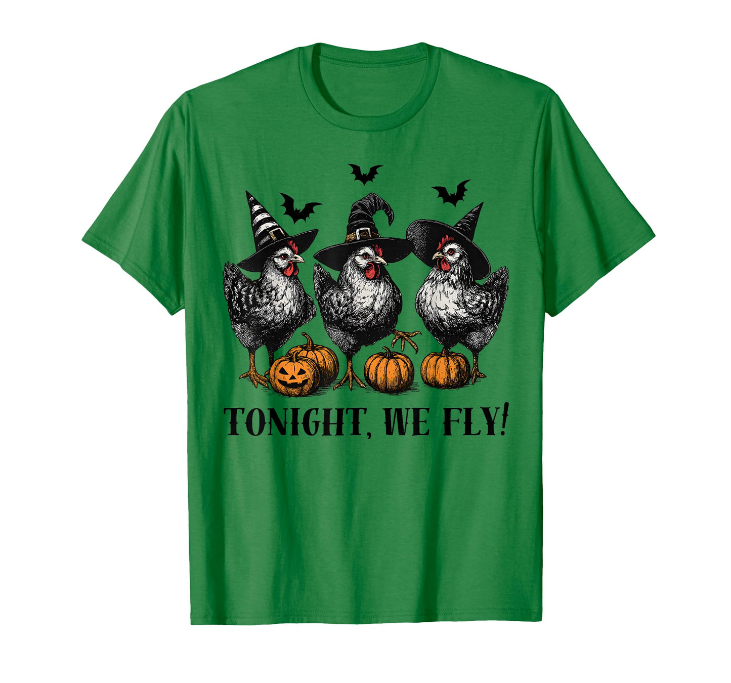 Tonight We Fly Funny Chicken Spooky Season Farm Halloween T-Shirt